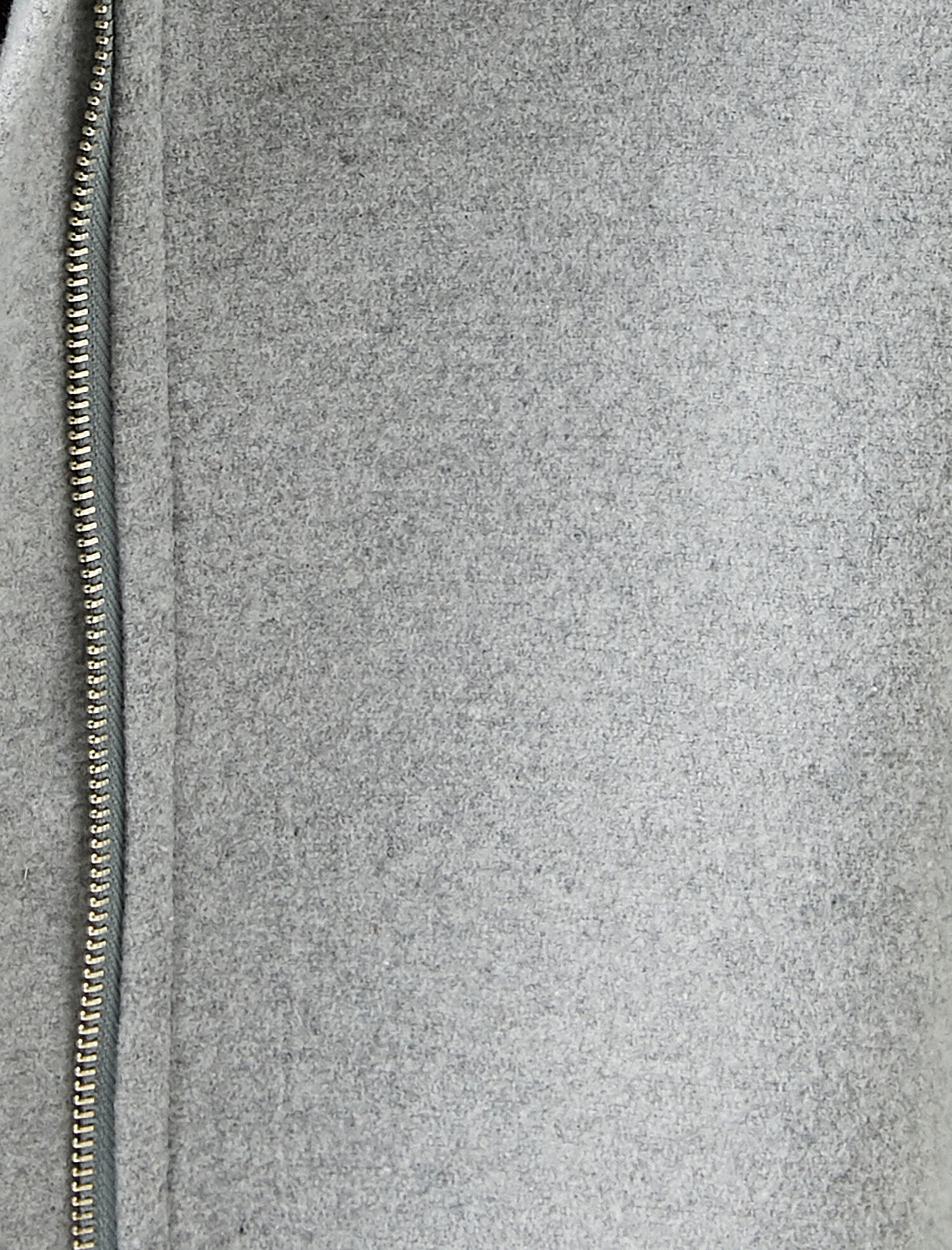 Yün Karışımlı Kapüşonlu Fermuarlı Uzun Mont