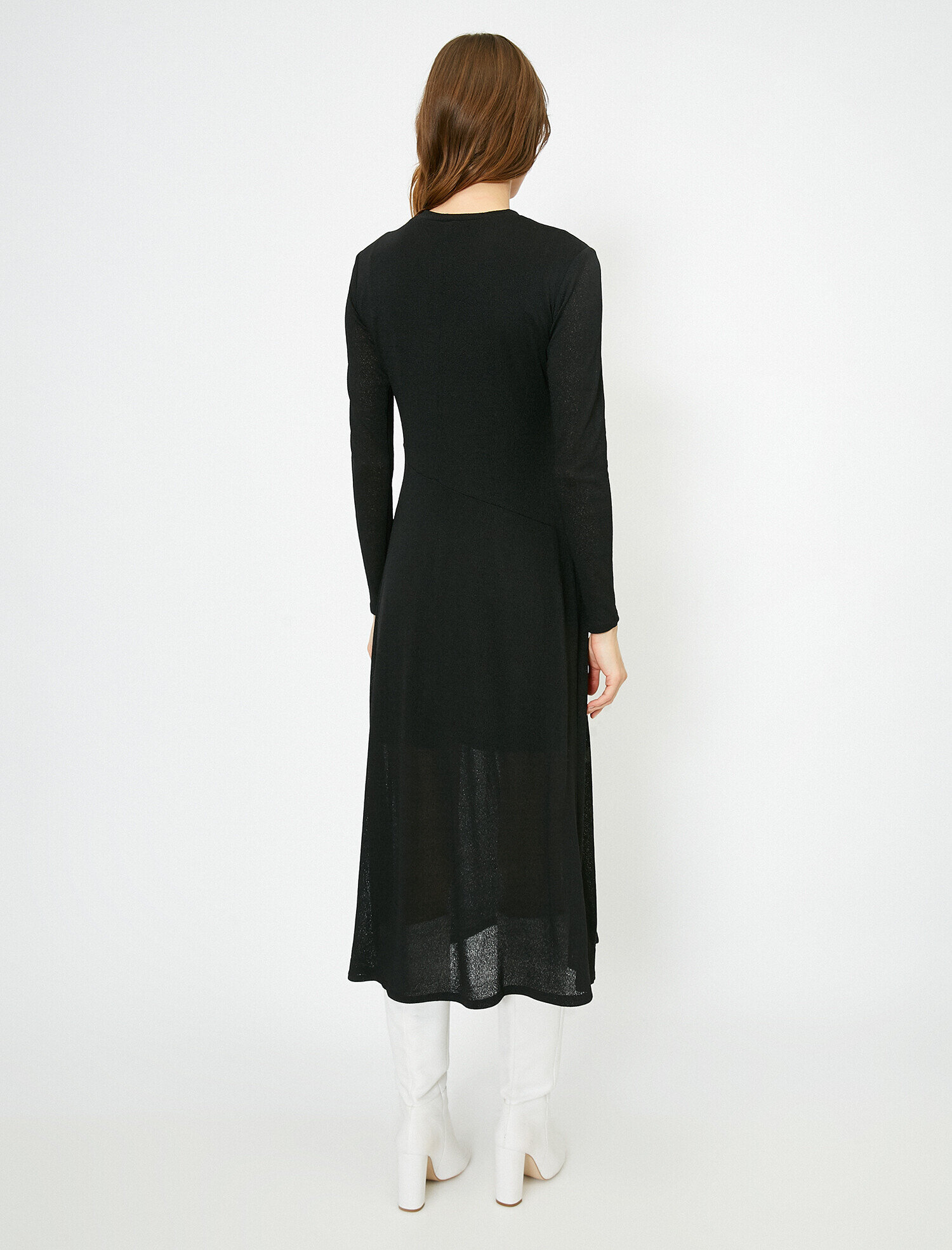   Bisiklet Yaka Elbise