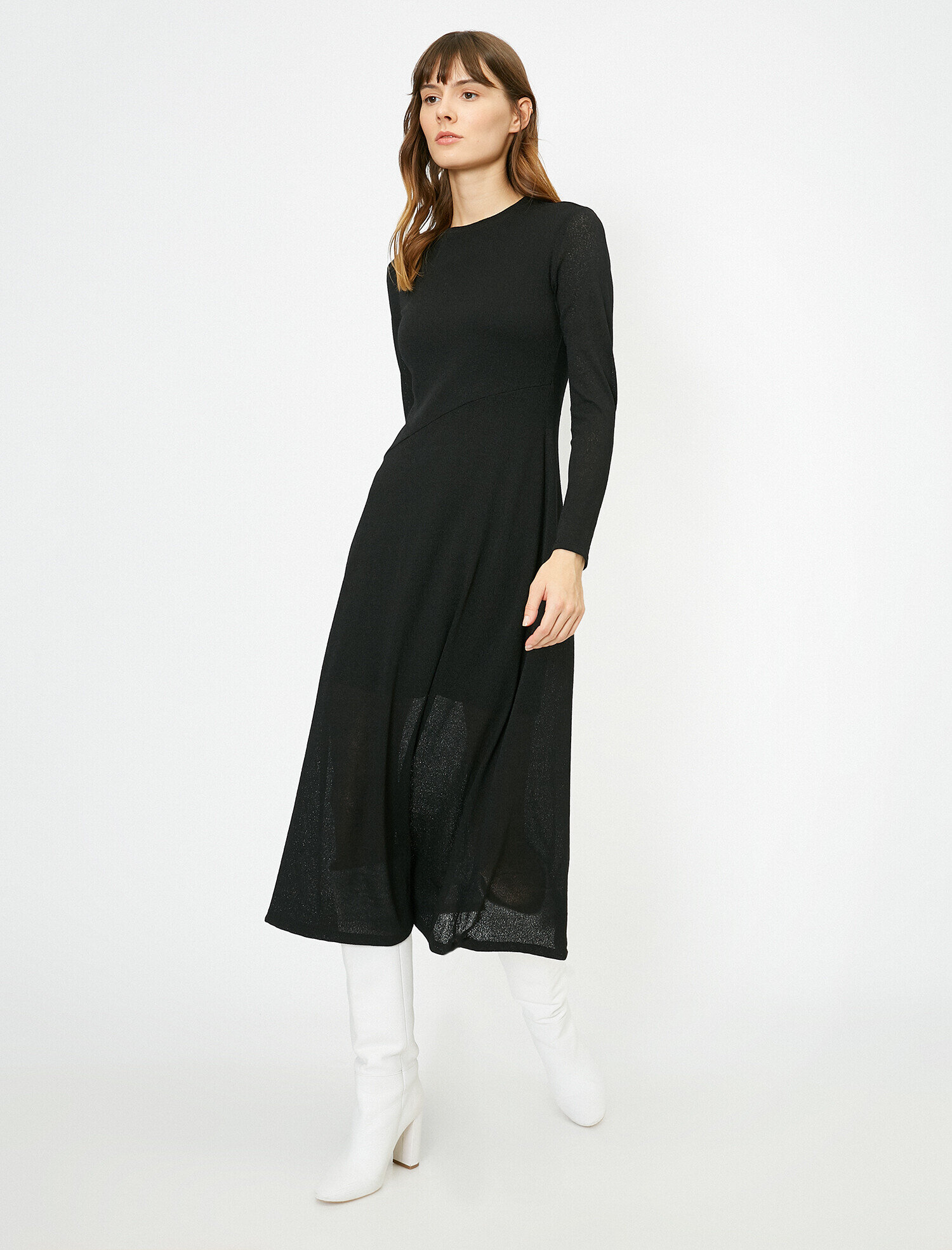   Bisiklet Yaka Elbise