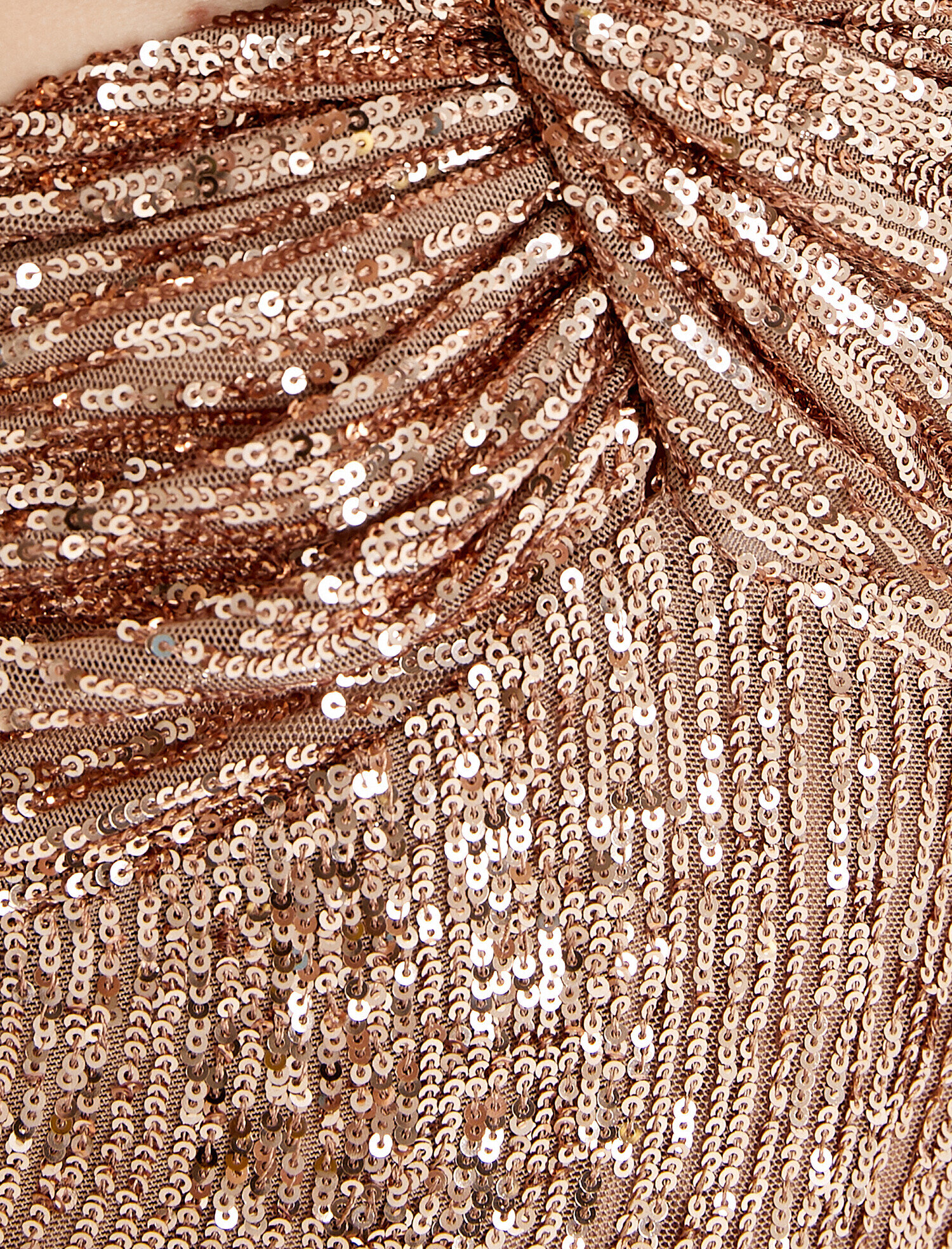   Pencere Detaylı Pullu Mini Elbise