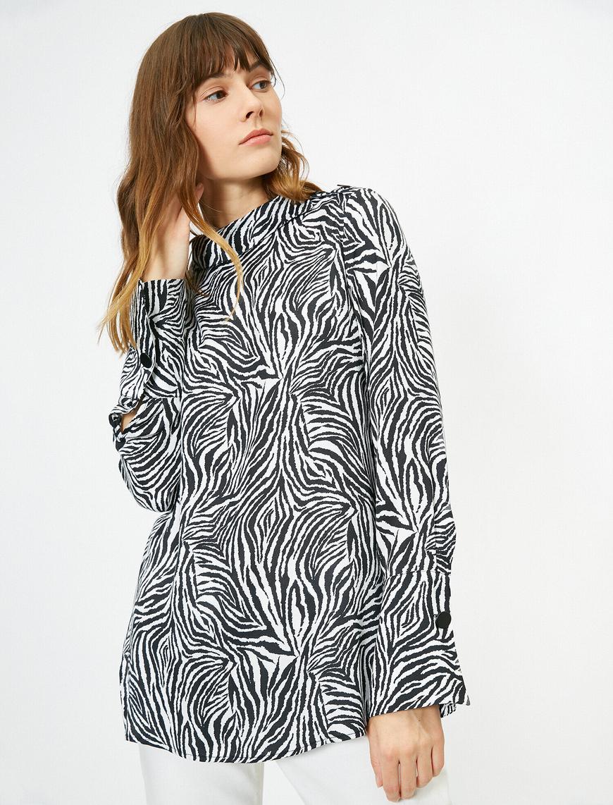   Zebra Desenli Bluz