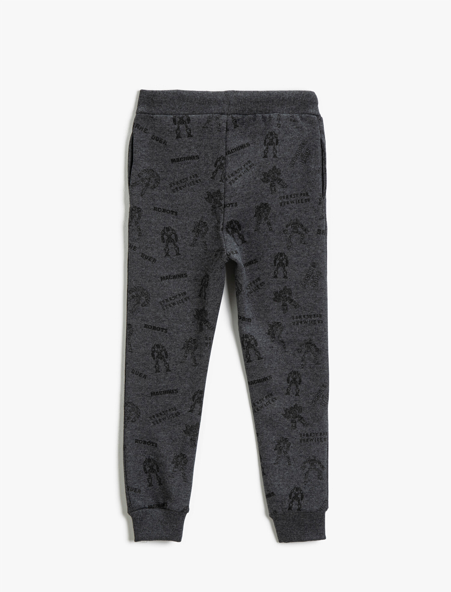  Erkek Çocuk Baskılı Eşofman Altı Beli Lastikli