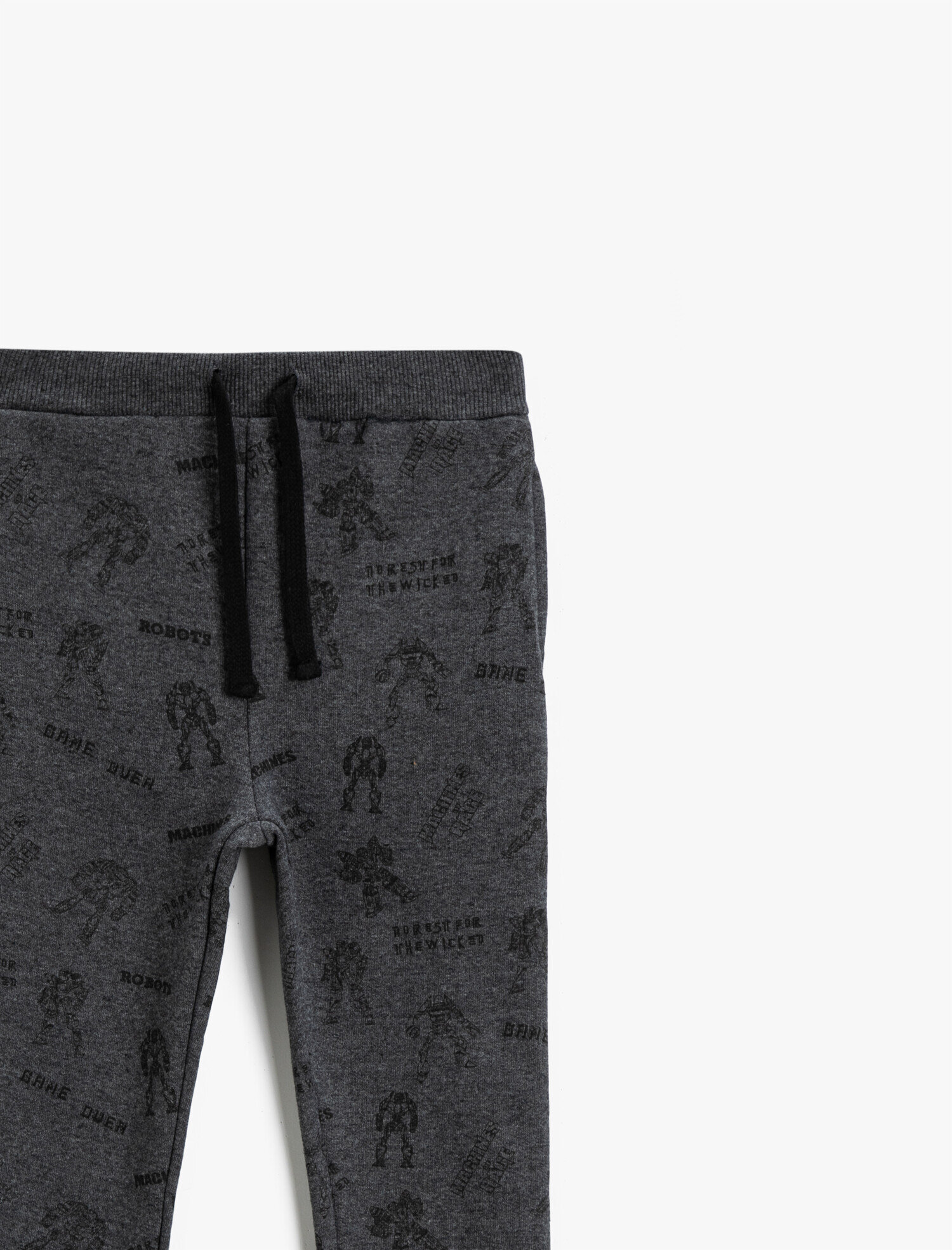  Erkek Çocuk Baskılı Eşofman Altı Beli Lastikli