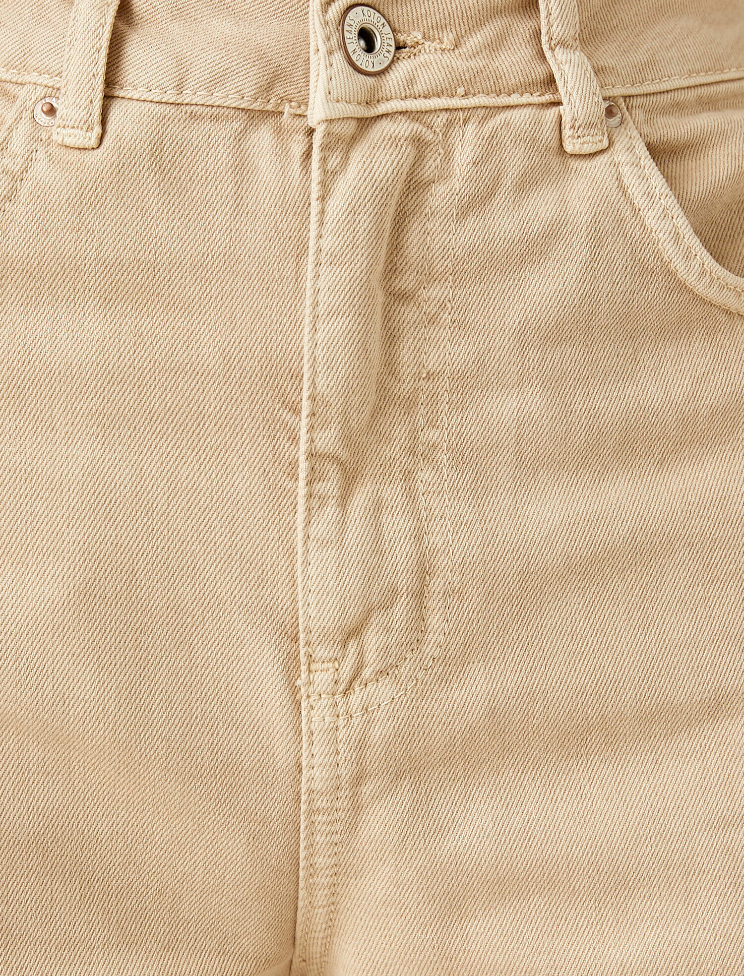   Kot Pantolon Geniş Paça Yüksek Bel Rahat Kesim