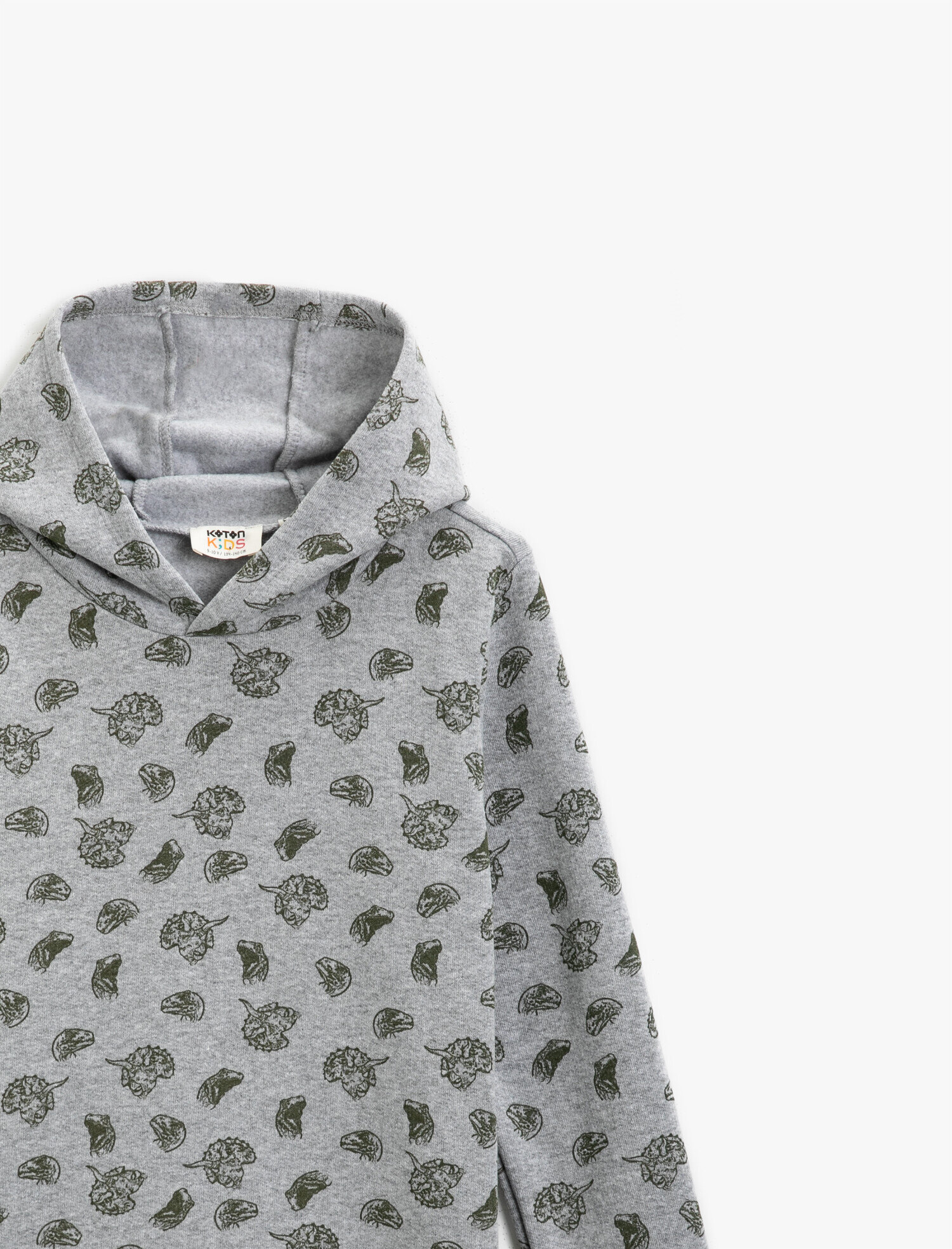 Erkek Çocuk Pamuklu Kapüşonlu Baskılı Sweatshirt