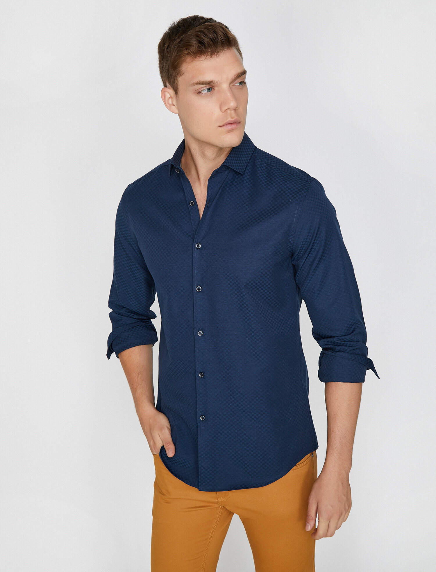   Desenli Gömlek Non Iron