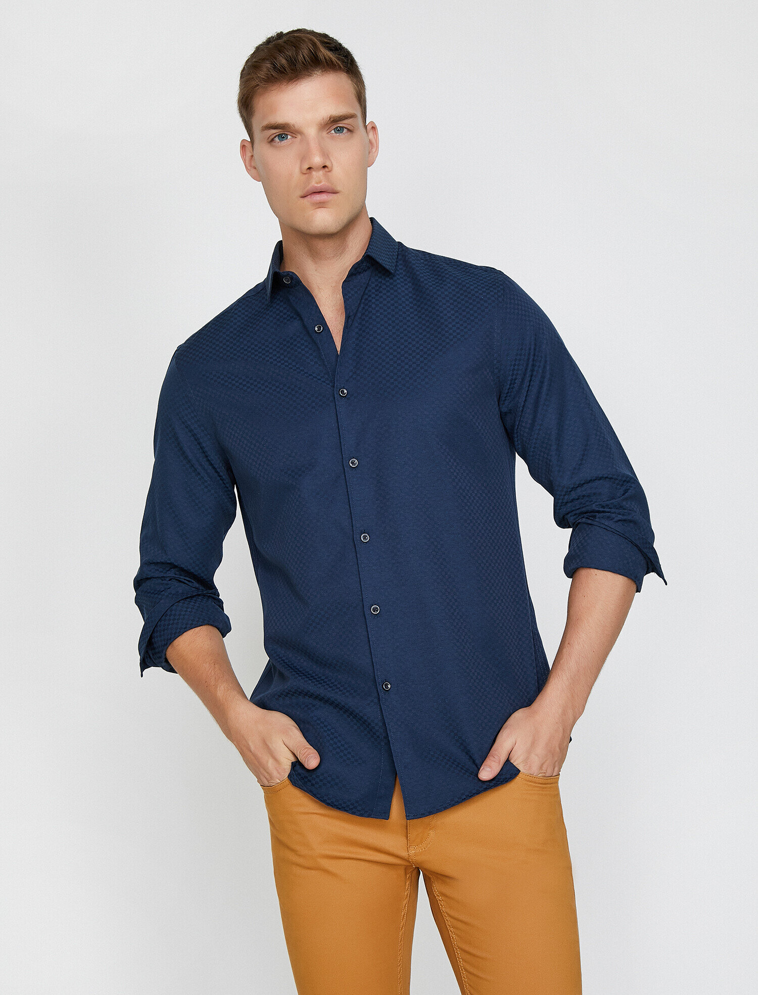   Desenli Gömlek Non Iron