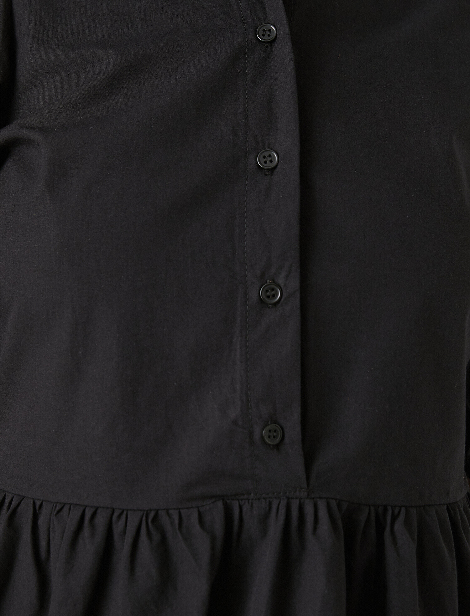   Balon Kollu Pamuklu Bluz