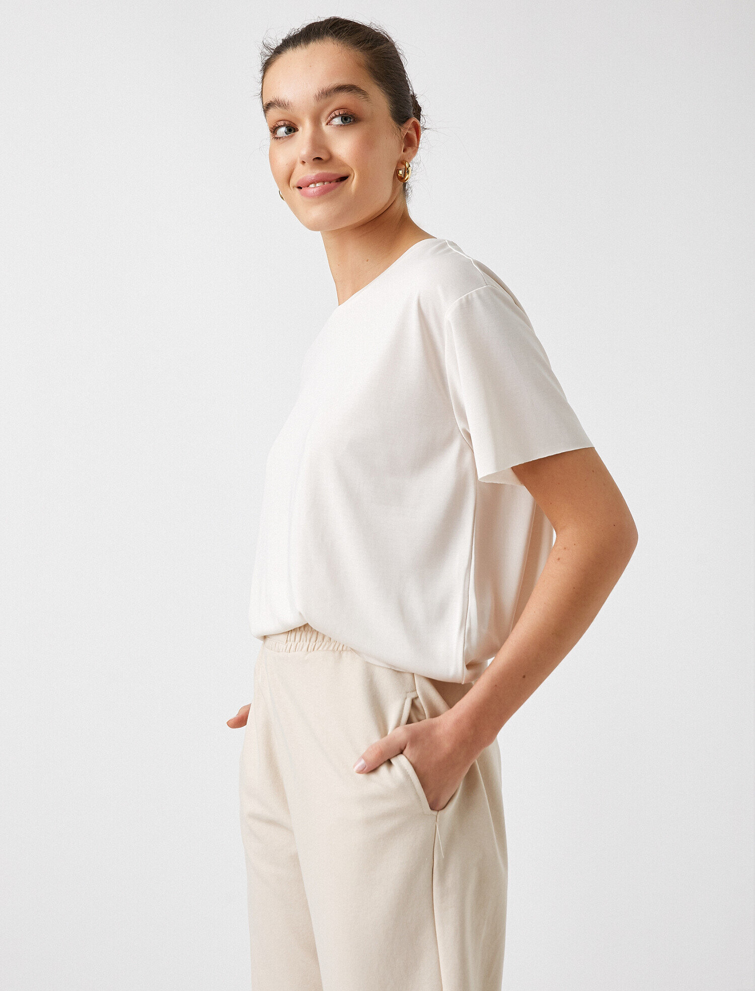   Bisiklet Yaka Kısa Kollu Tişört