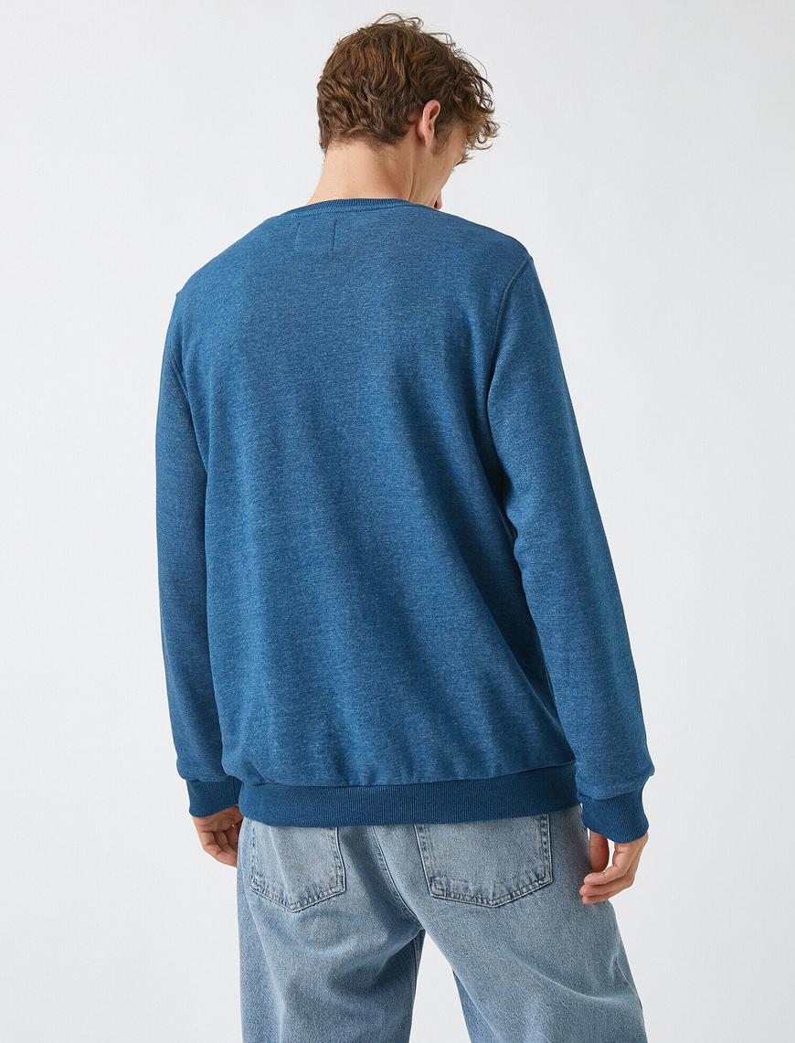  Havlu Kumaş İşlemeli Sweatshirt
