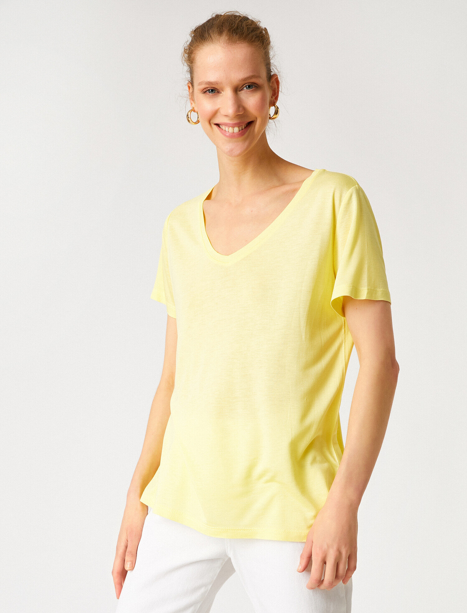   Bisiklet Yaka Kısa Kollu Basic Tişört