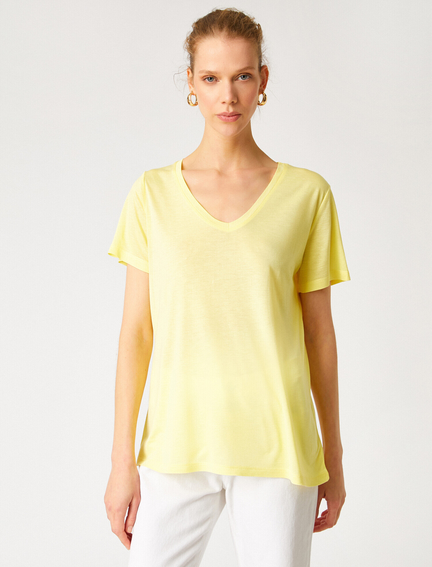   Bisiklet Yaka Kısa Kollu Basic Tişört