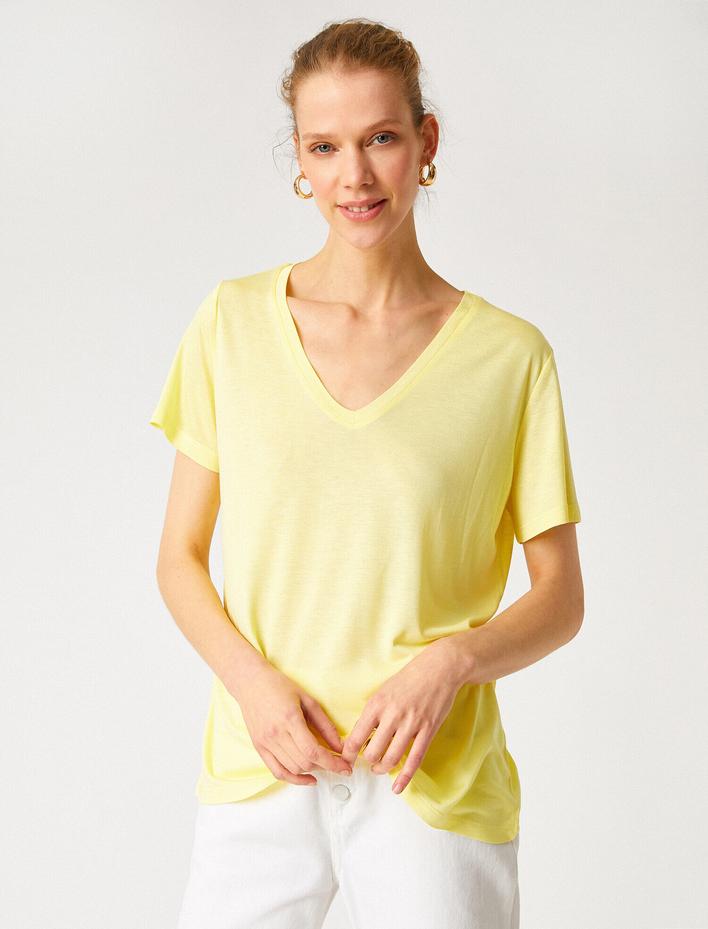  Bisiklet Yaka Kısa Kollu Basic Tişört