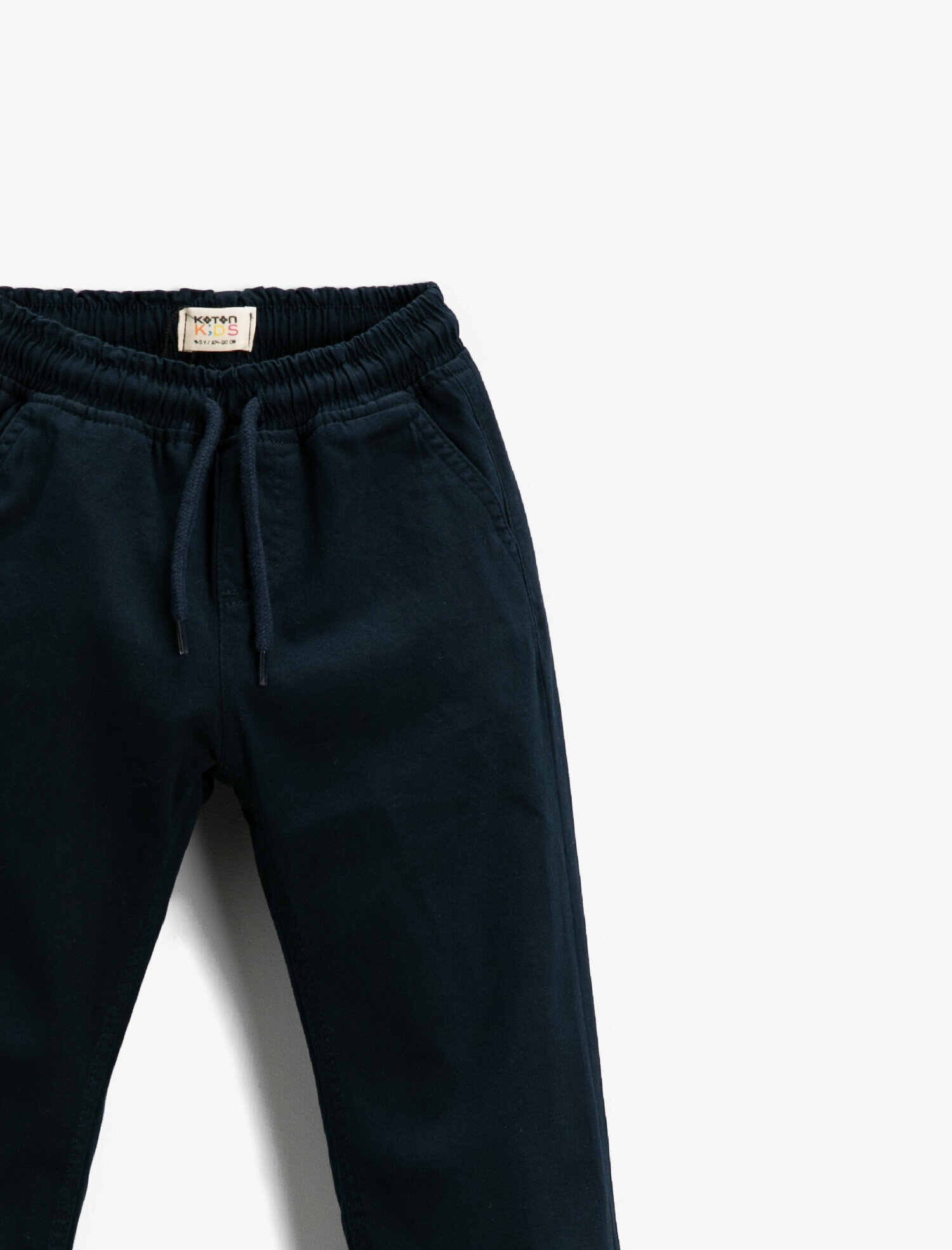  Erkek Çocuk Basic Jogger Pantolon Pamuklu Beli Bağcıklı