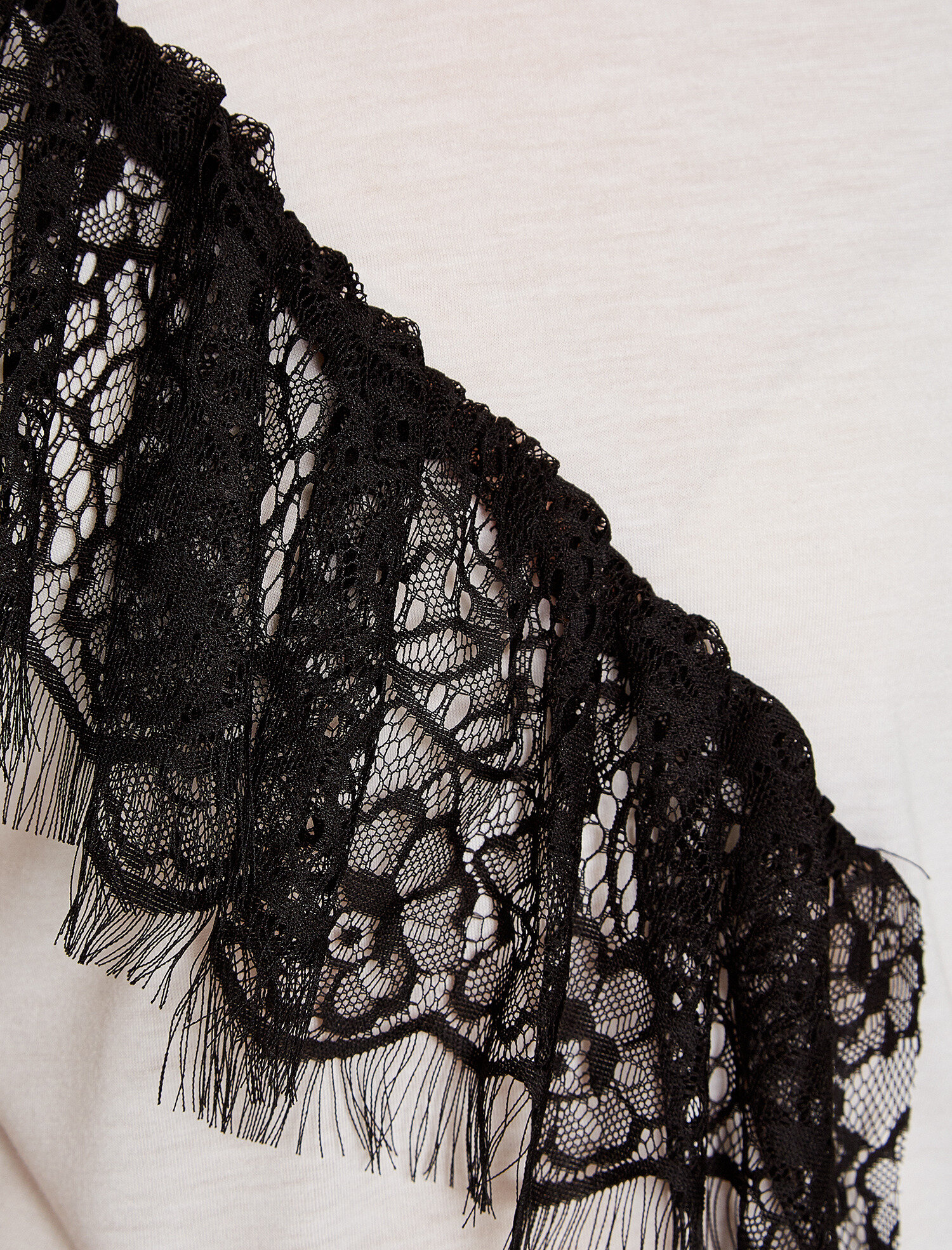   Dantel Detaylı Tişört