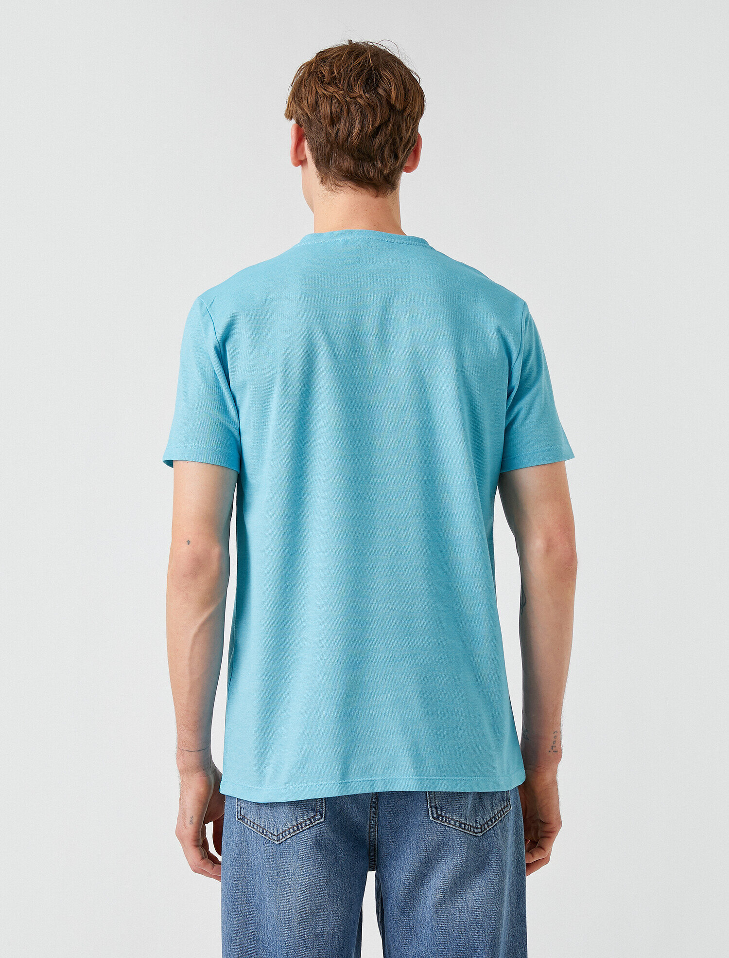   Slim Fit Kabartma Baskılı Tişört