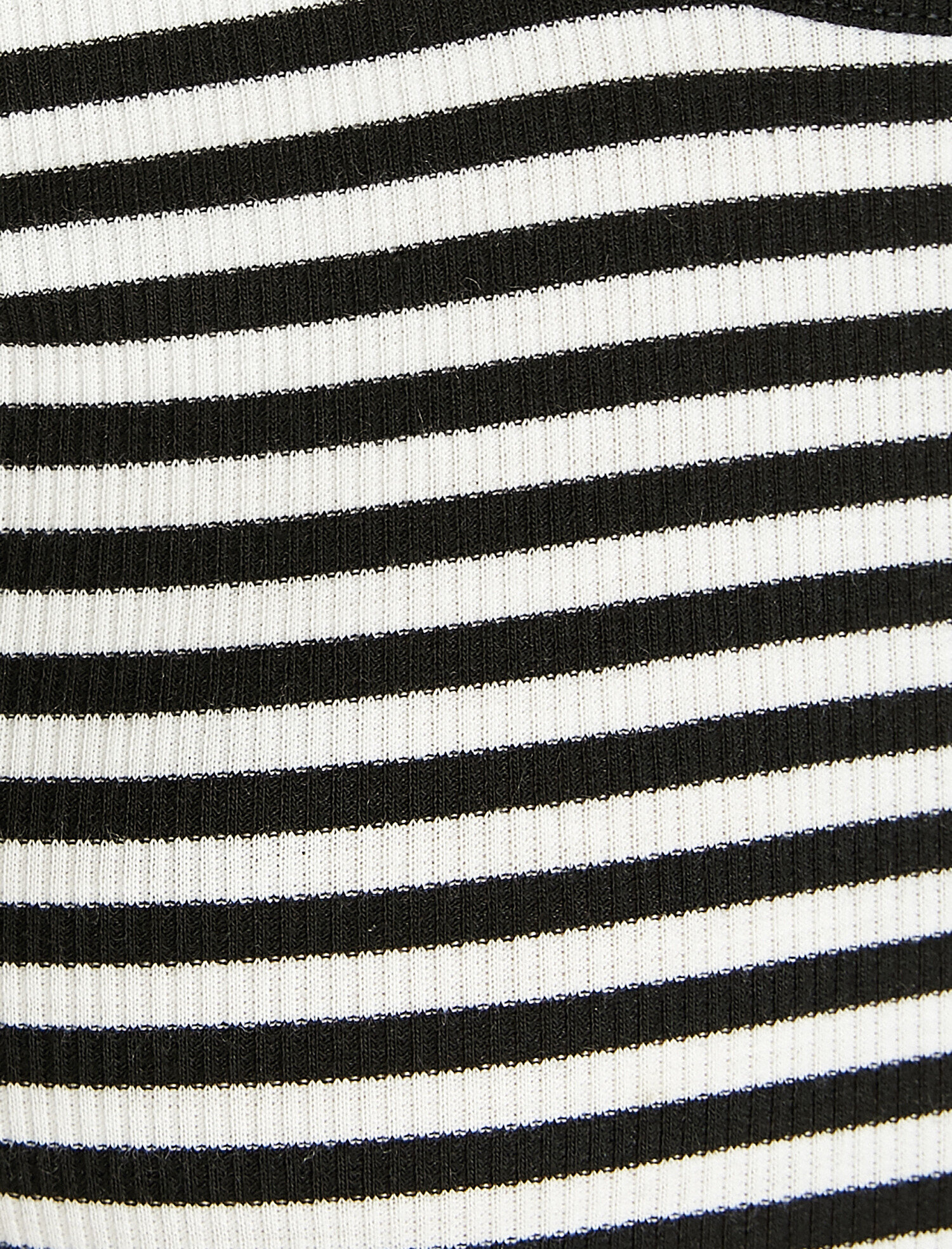   Fitilli Çizgili Karyoka Detaylı Bisiklet Yaka Basic Tişört