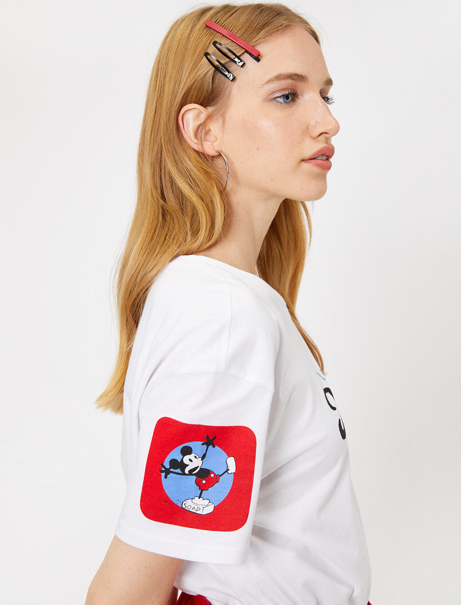   Mickey Lisanslı Baskılı Tişört