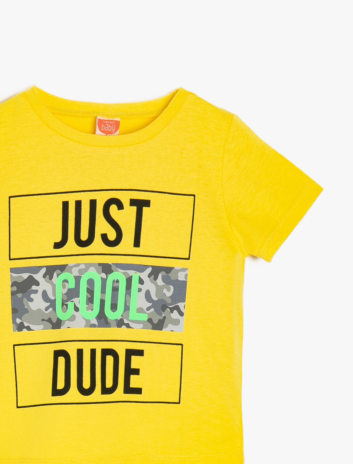  Erkek Bebek Yazılı Baskılı Tişört