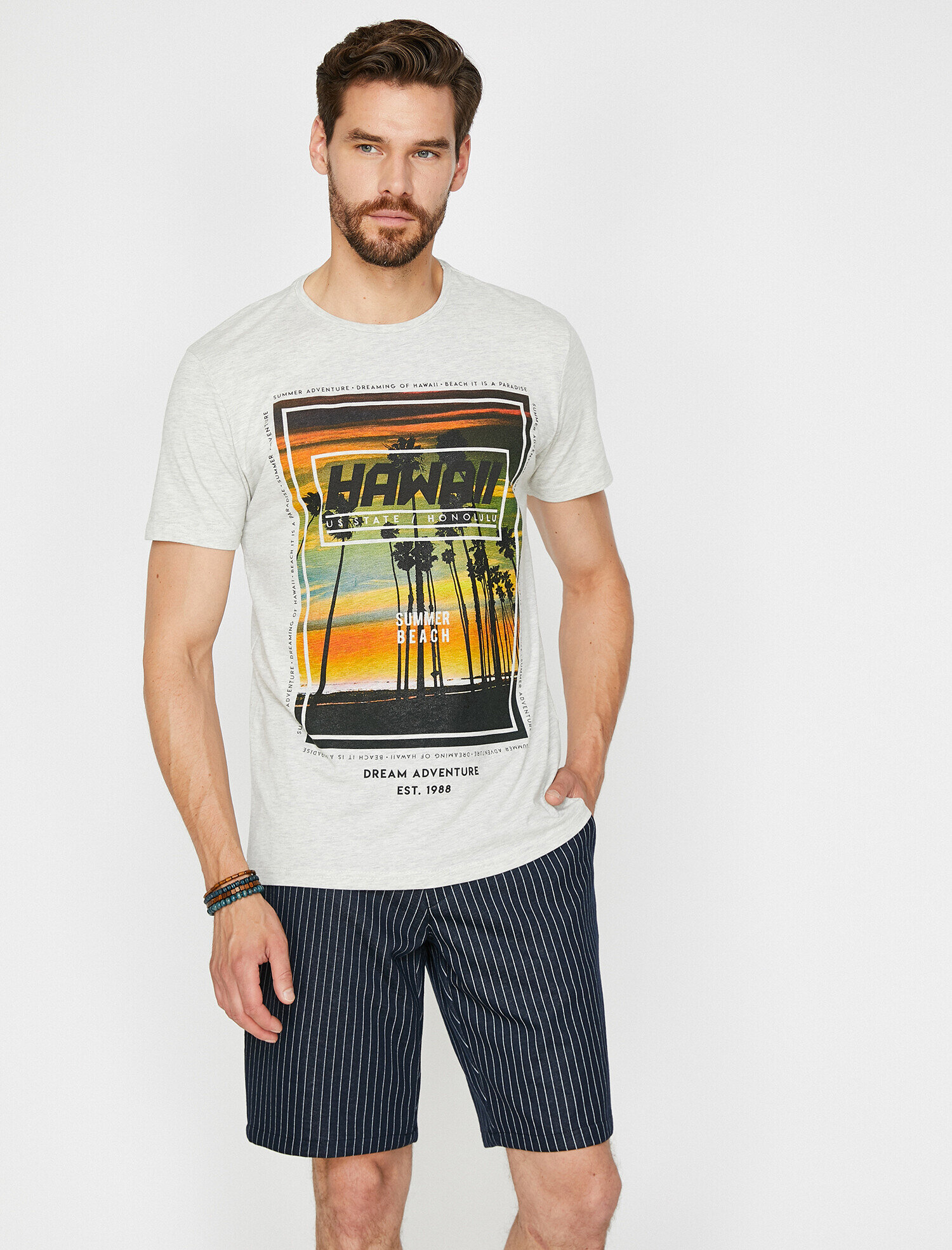   Baskılı Tişört Kısa Kollu