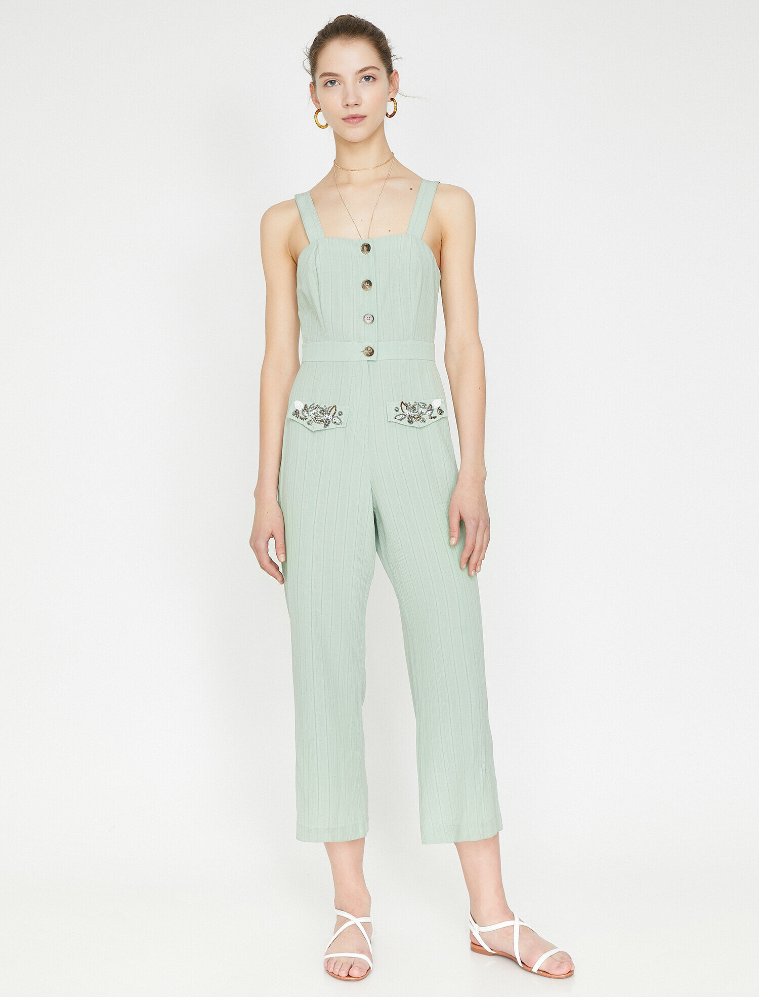 Askılı Pul Detaylı Tulum