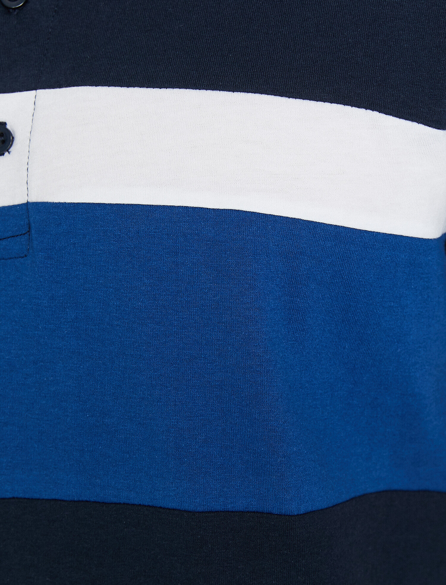   Polo Yaka Omuz Baskılı Renk Bloklu Slim Fit Tişört