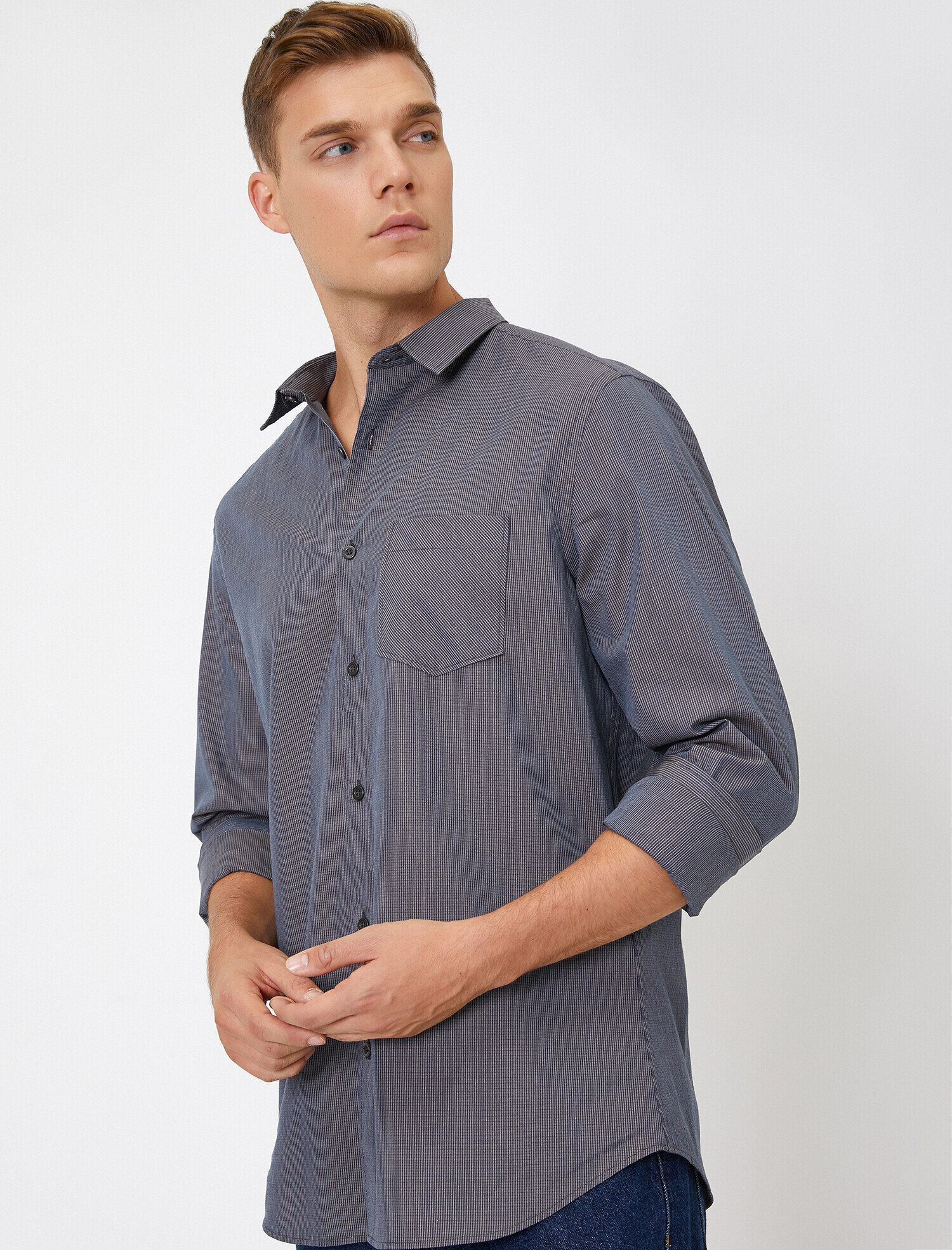   Cep Detaylı Gömlek