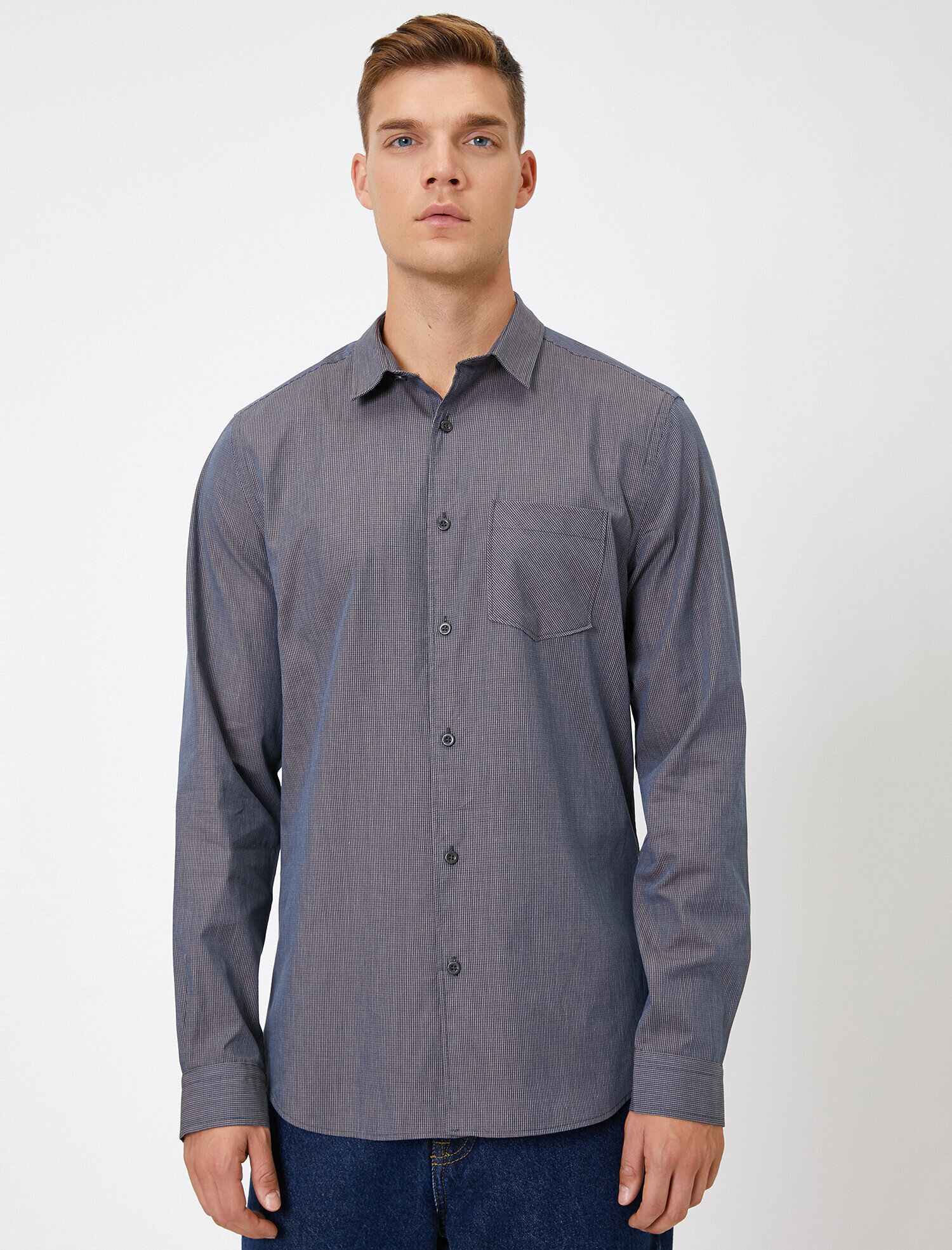   Cep Detaylı Gömlek