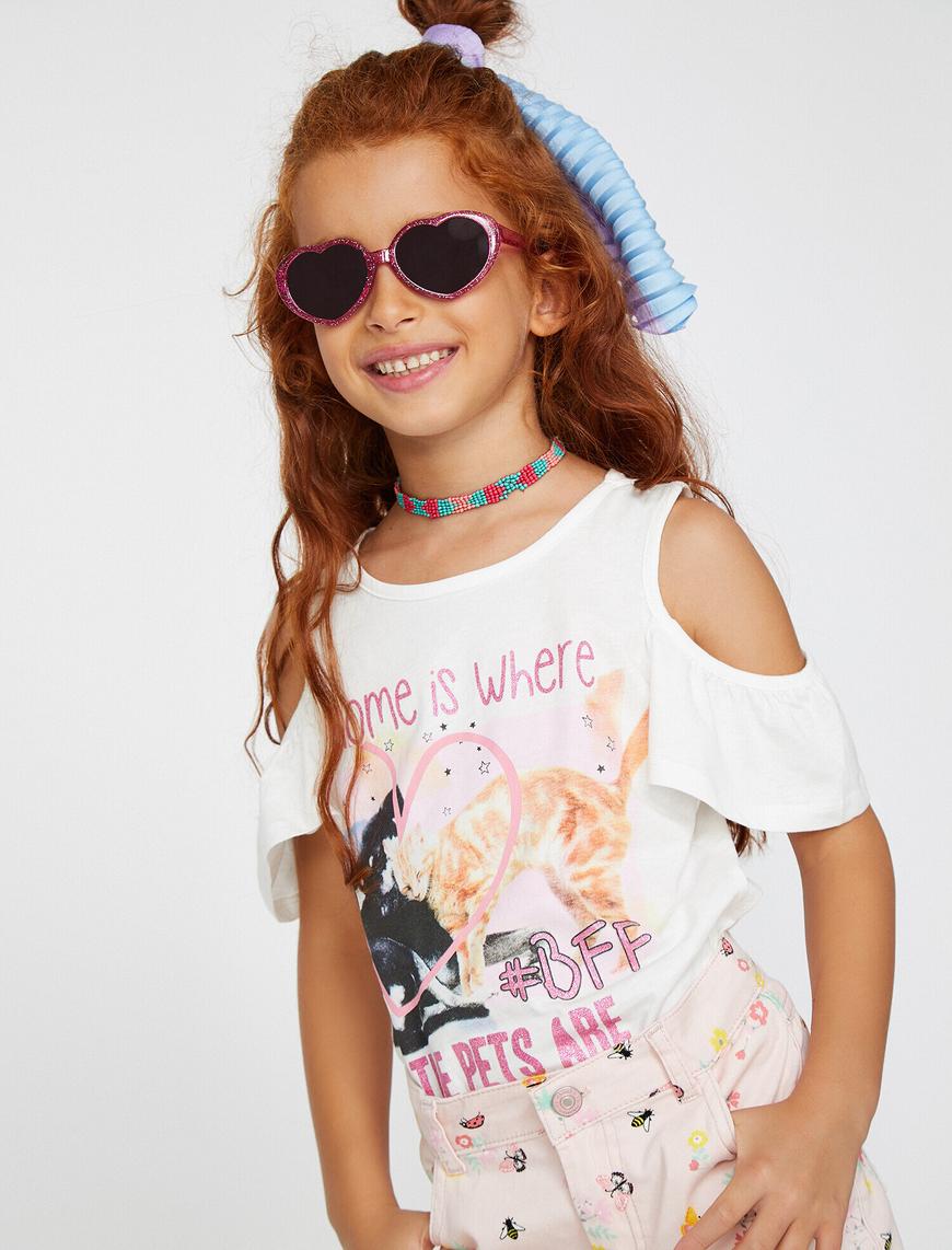  Kız Çocuk Koton Kids Love Tişört