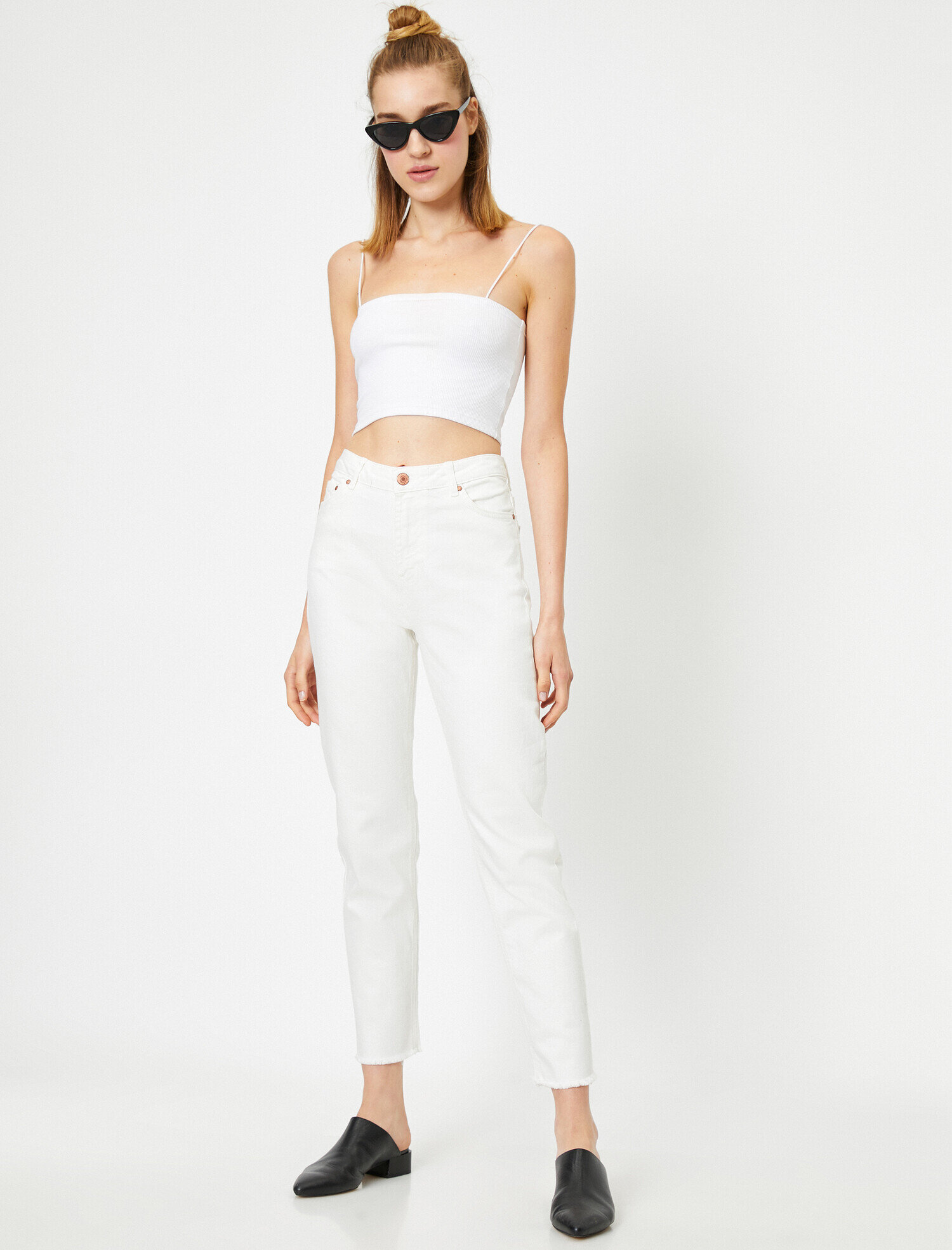   Eve Slim Jean - Yüksek Bel Normal Kesim Hafif Düz Paça Pantolon