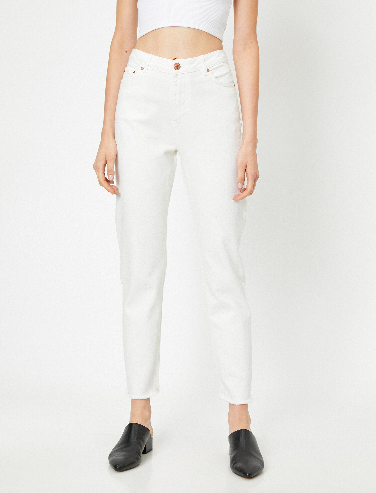   Eve Slim Jean - Yüksek Bel Normal Kesim Hafif Düz Paça Pantolon