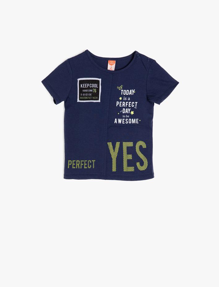 Erkek Bebek Yazılı Baskılı Tişört