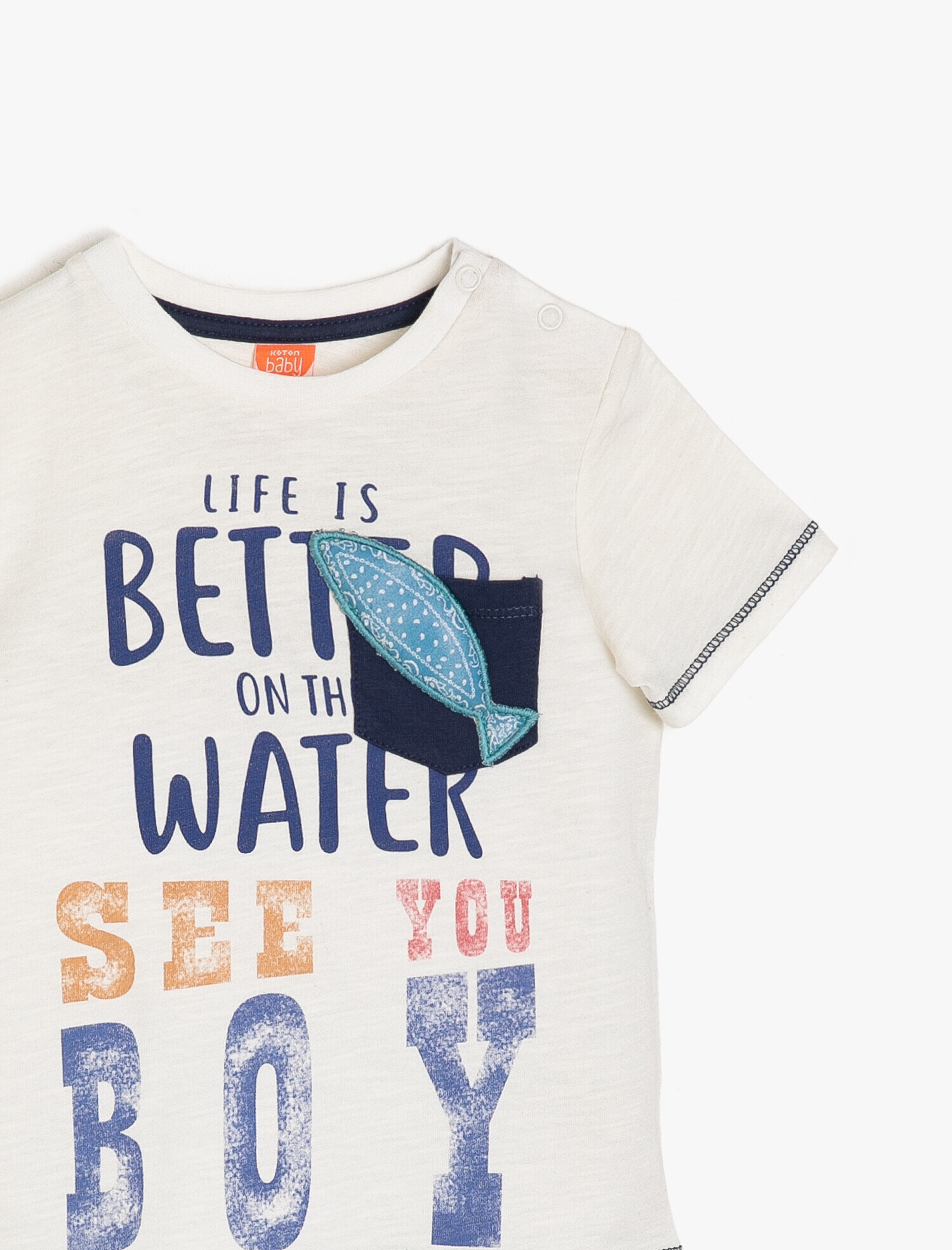  Erkek Bebek Yazılı Baskılı Tişört