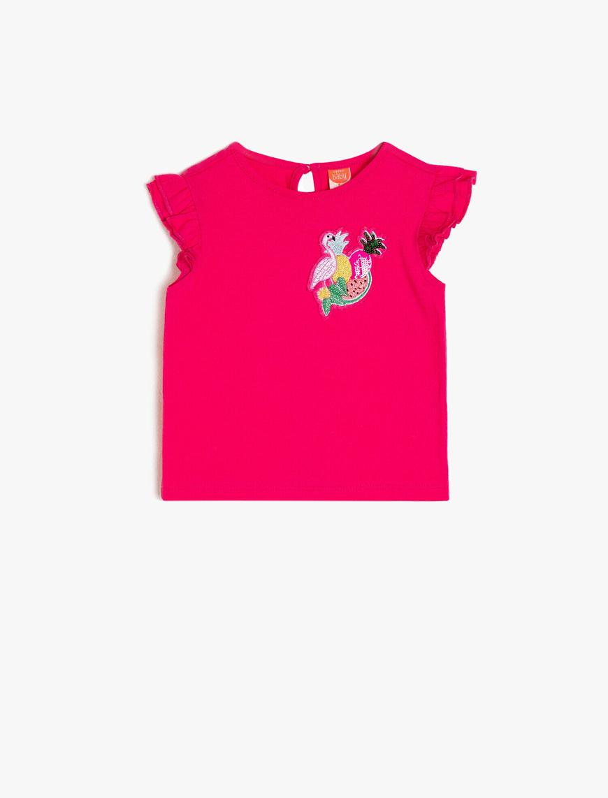  Kız Bebek Pul Detaylı Tişört