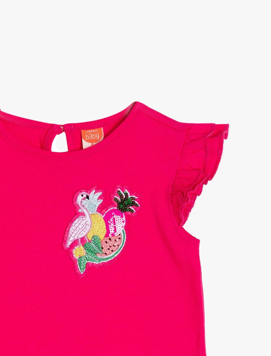  Kız Bebek Pul Detaylı Tişört