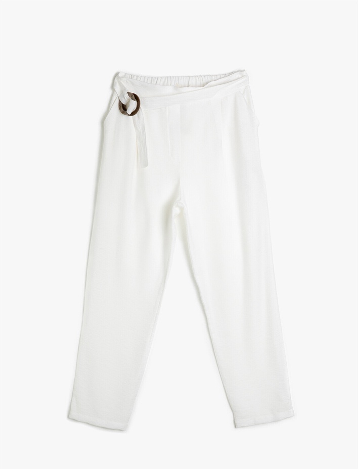  Kemerli Yüksek Bel Pantolon