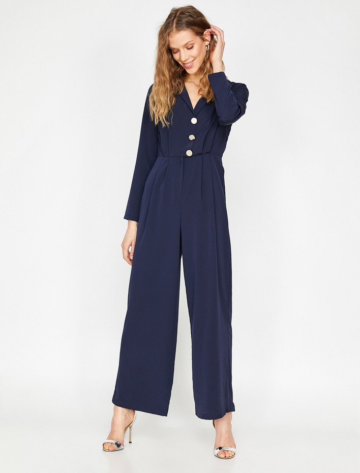  Düğme Detaylı Tulum