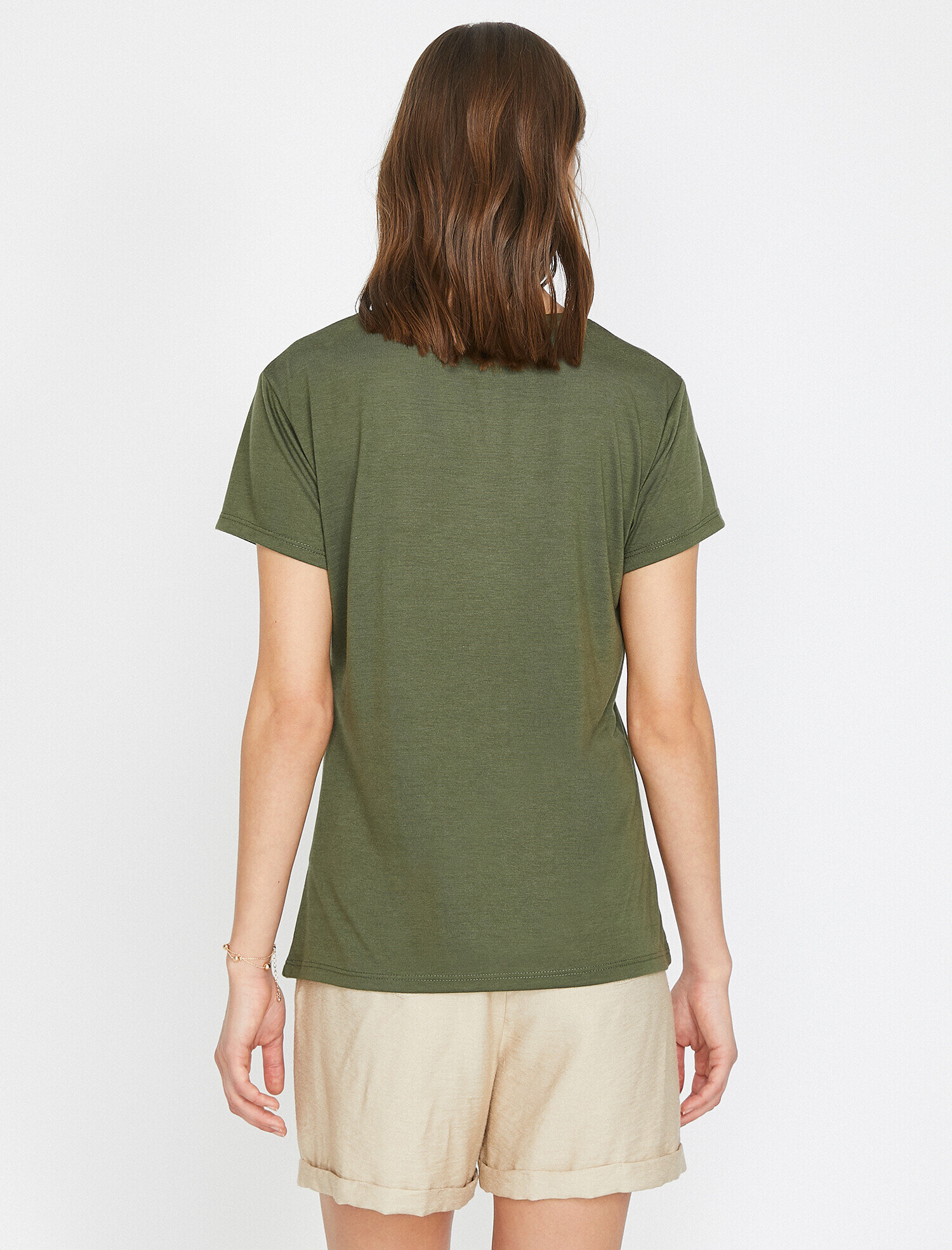   Varak Baskılı Bisiklet Yaka Standart Kalıp Tişört