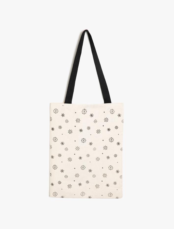 Kadın Yılbaşı Temalı Bez Çanta