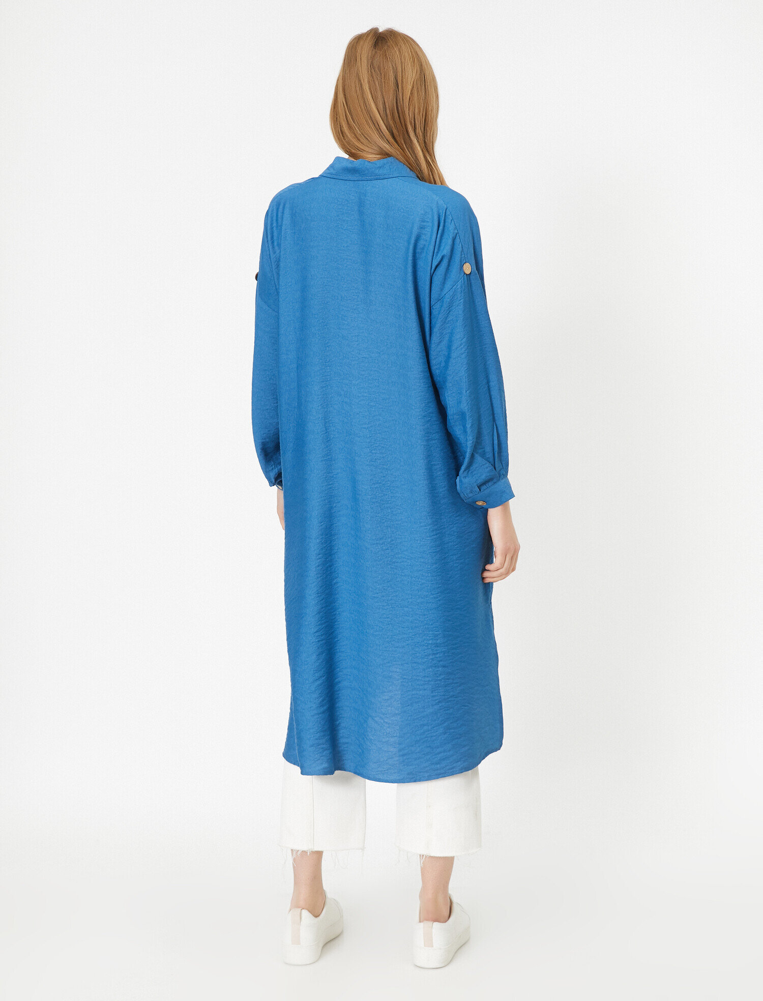   Düğme Detaylı Uzun Kollu Tunik