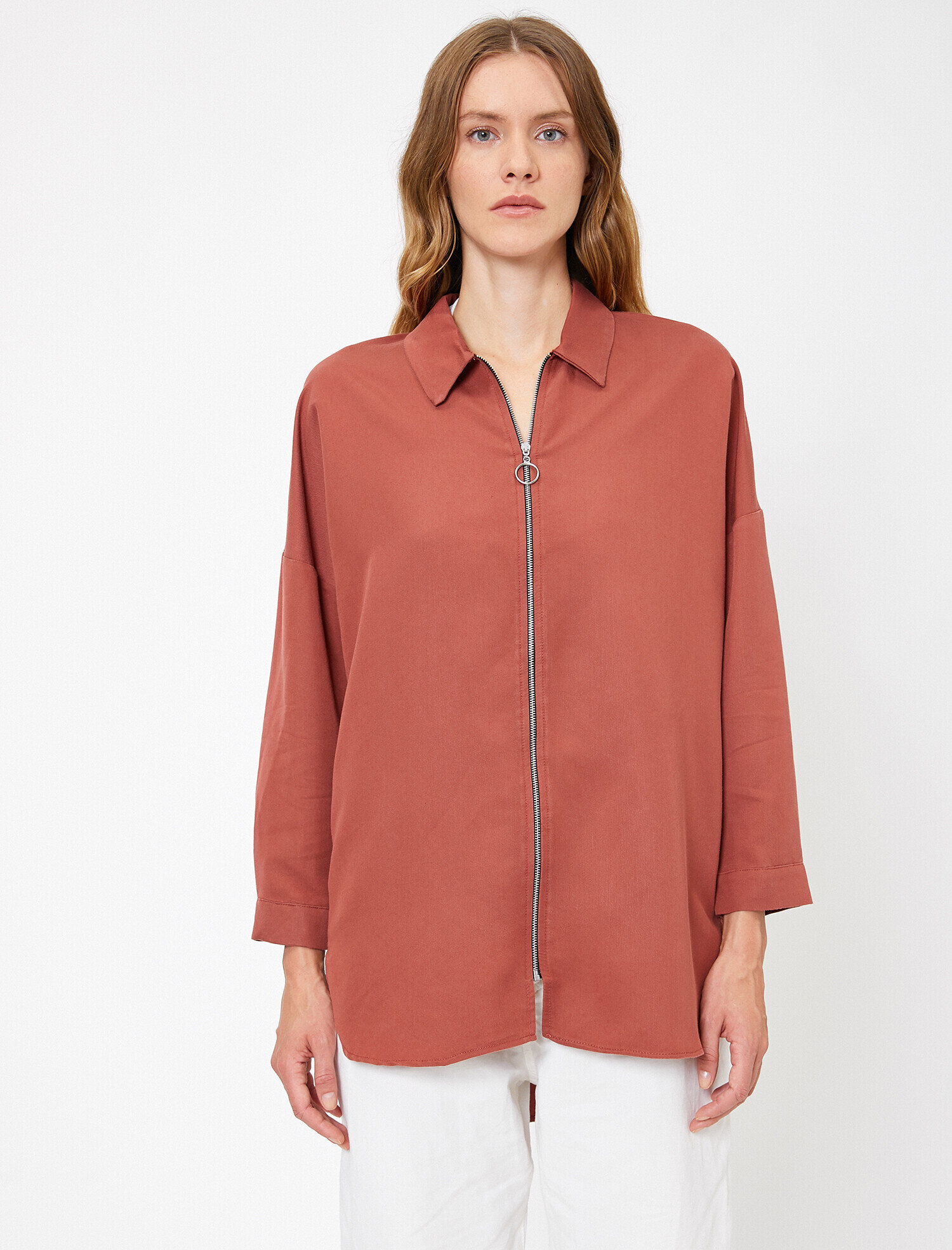   Fermuar Detaylı Tunik