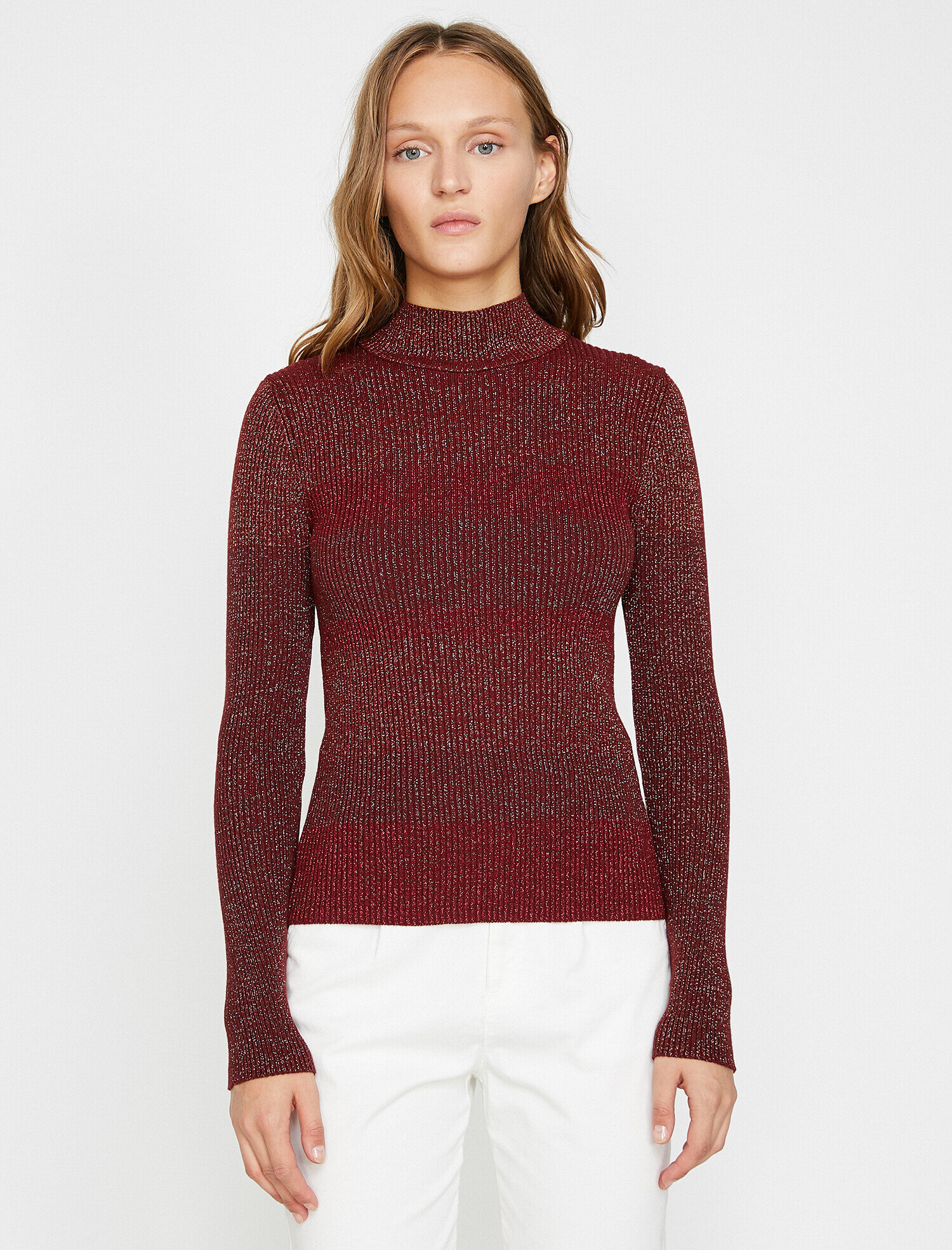   Yüksek Yaka Triko Kazak