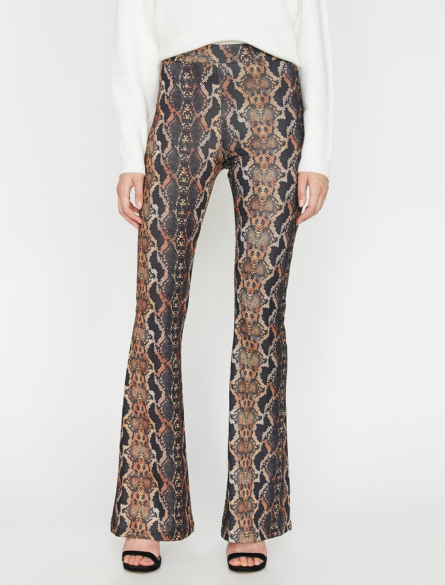   Yılan Derisi Desenli Pantolon