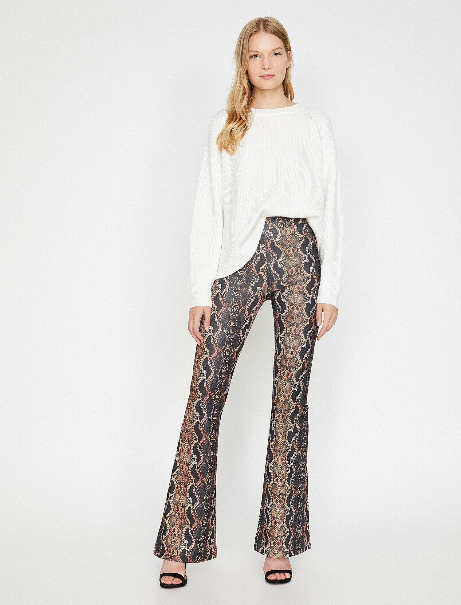   Yılan Derisi Desenli Pantolon