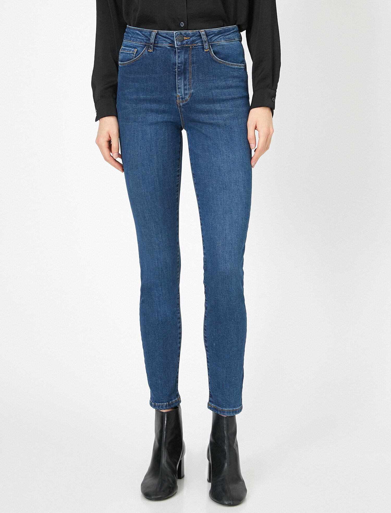   Carmen Jean - Yüksek Bel Dar Kesim Dar Paça Pantolon