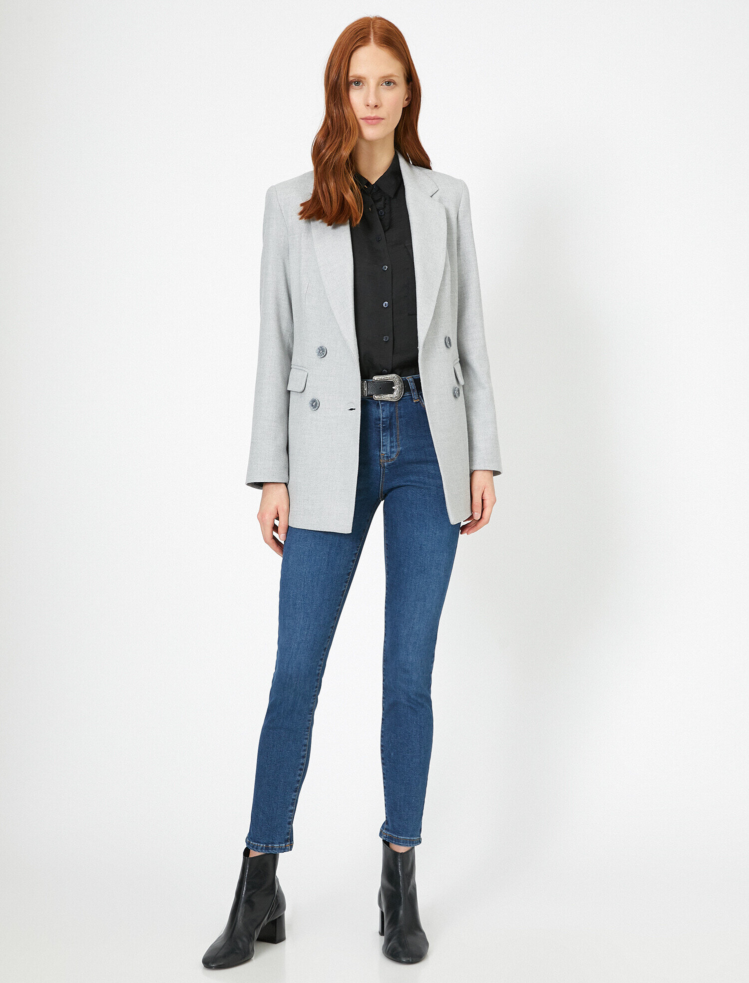   Carmen Jean - Yüksek Bel Dar Kesim Dar Paça Pantolon