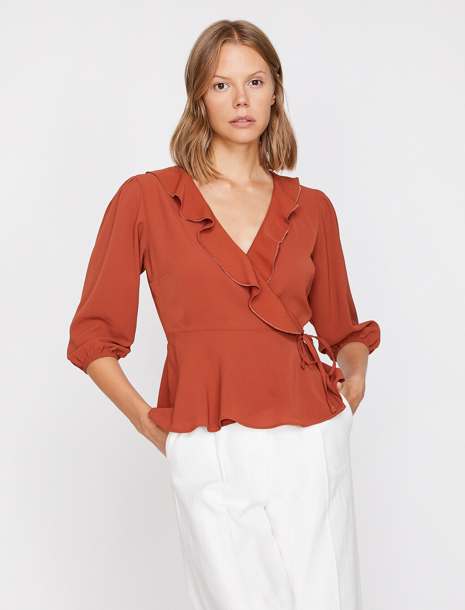 Fırfır Detaylı Bluz