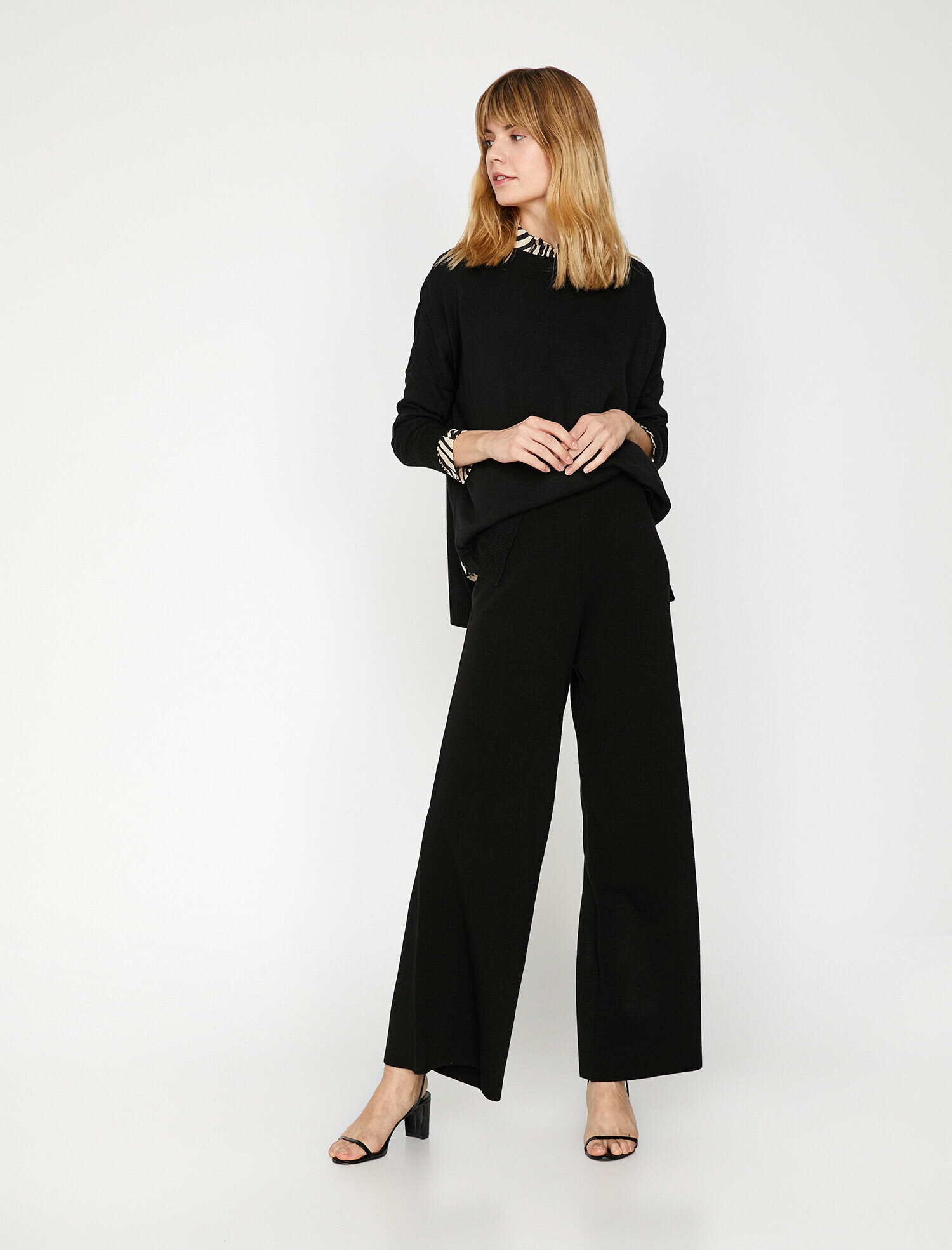   İspanyol Paça Triko Pantolon