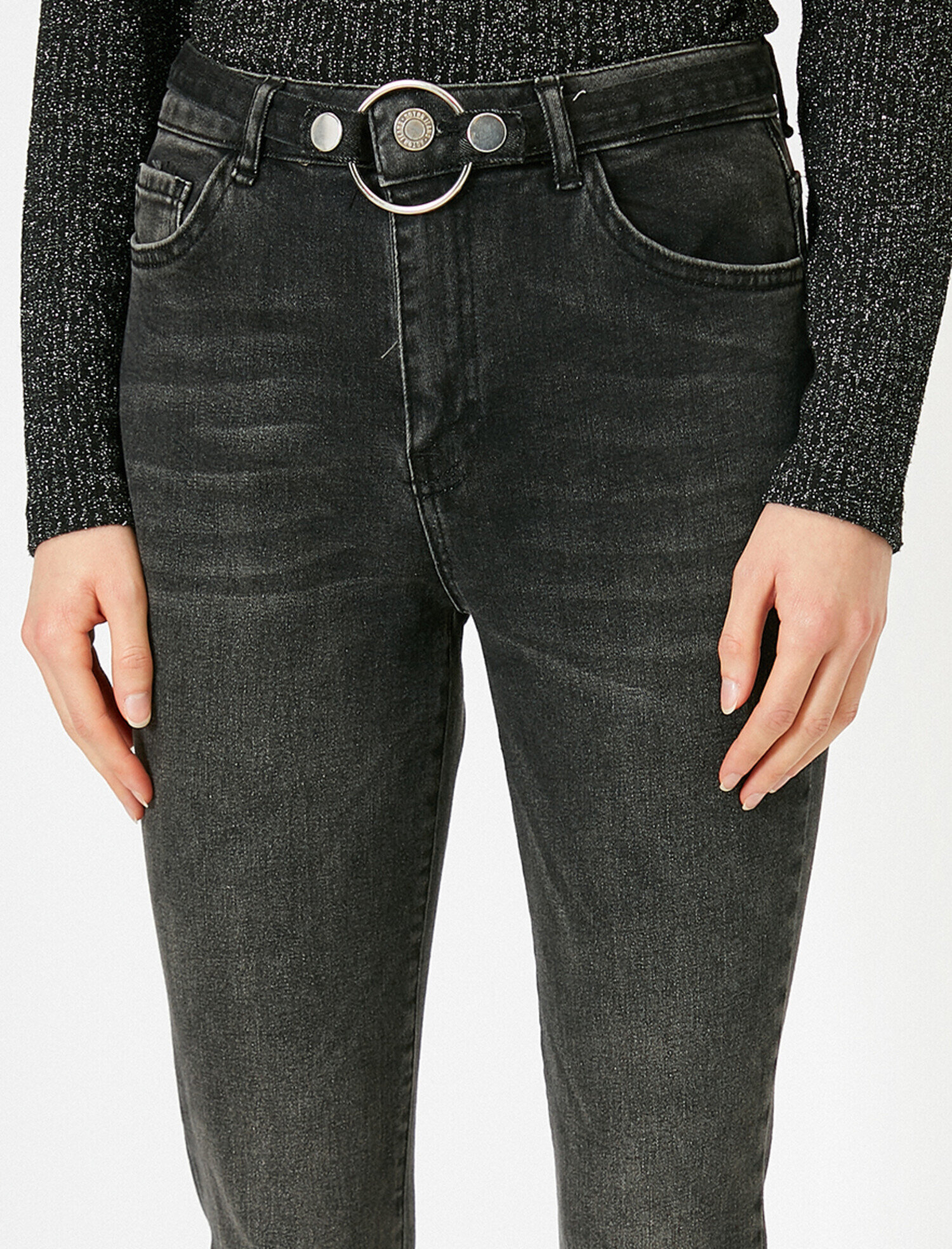   Carmen Jean - Yüksek Bel Dar Kesim Dar Paça Pantolon