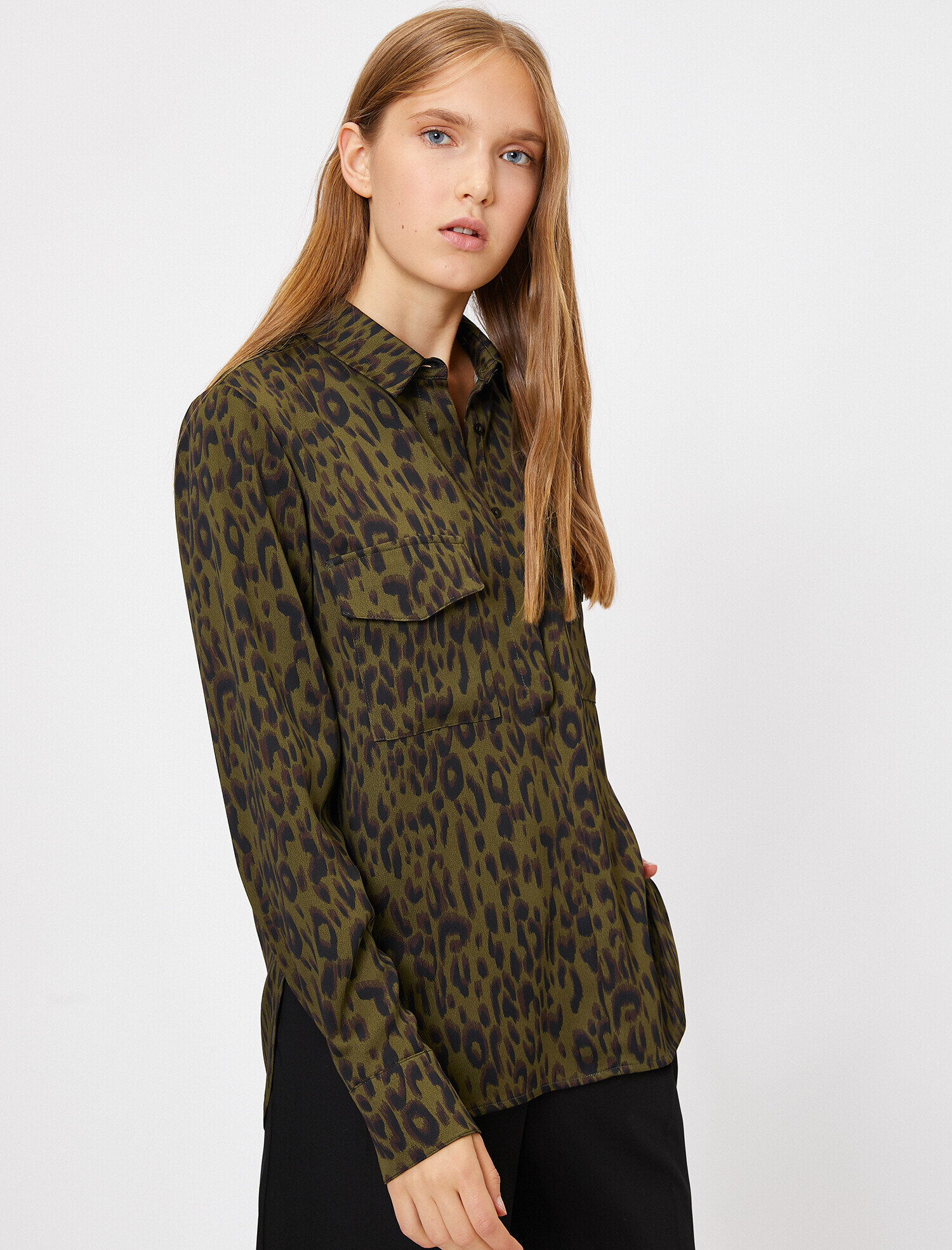 Leopar Desenli Bluz